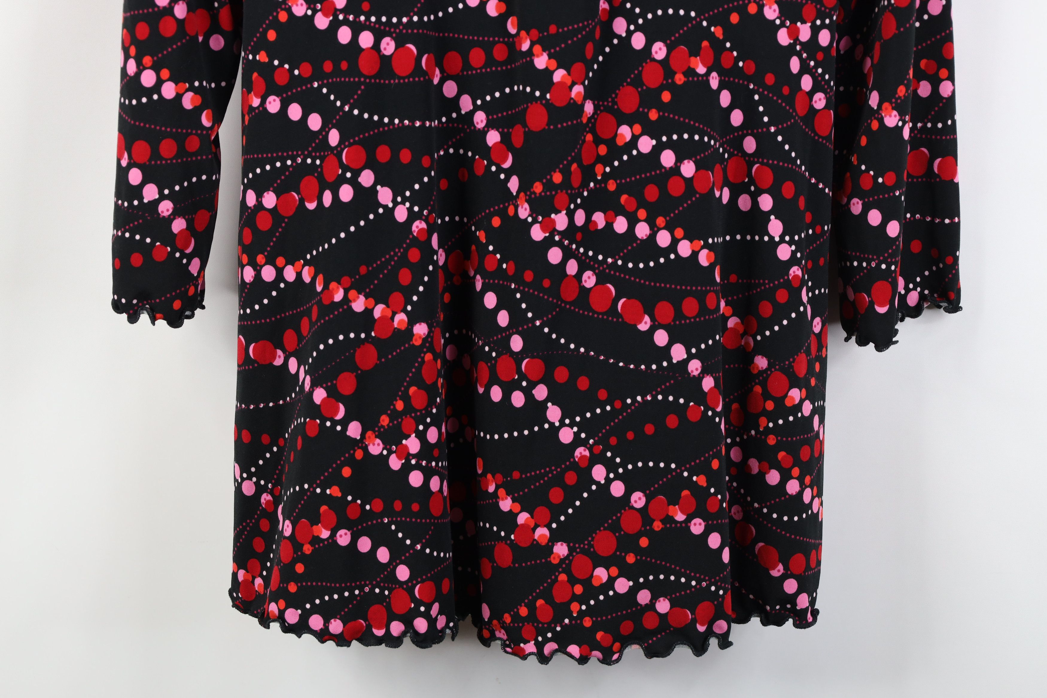 Vintage Vintage 90s Y2K Babydoll Polka Dot Ruffled Shirt Top USA Size M / US 6-8 / IT 42-44 - 3 Thumbnail