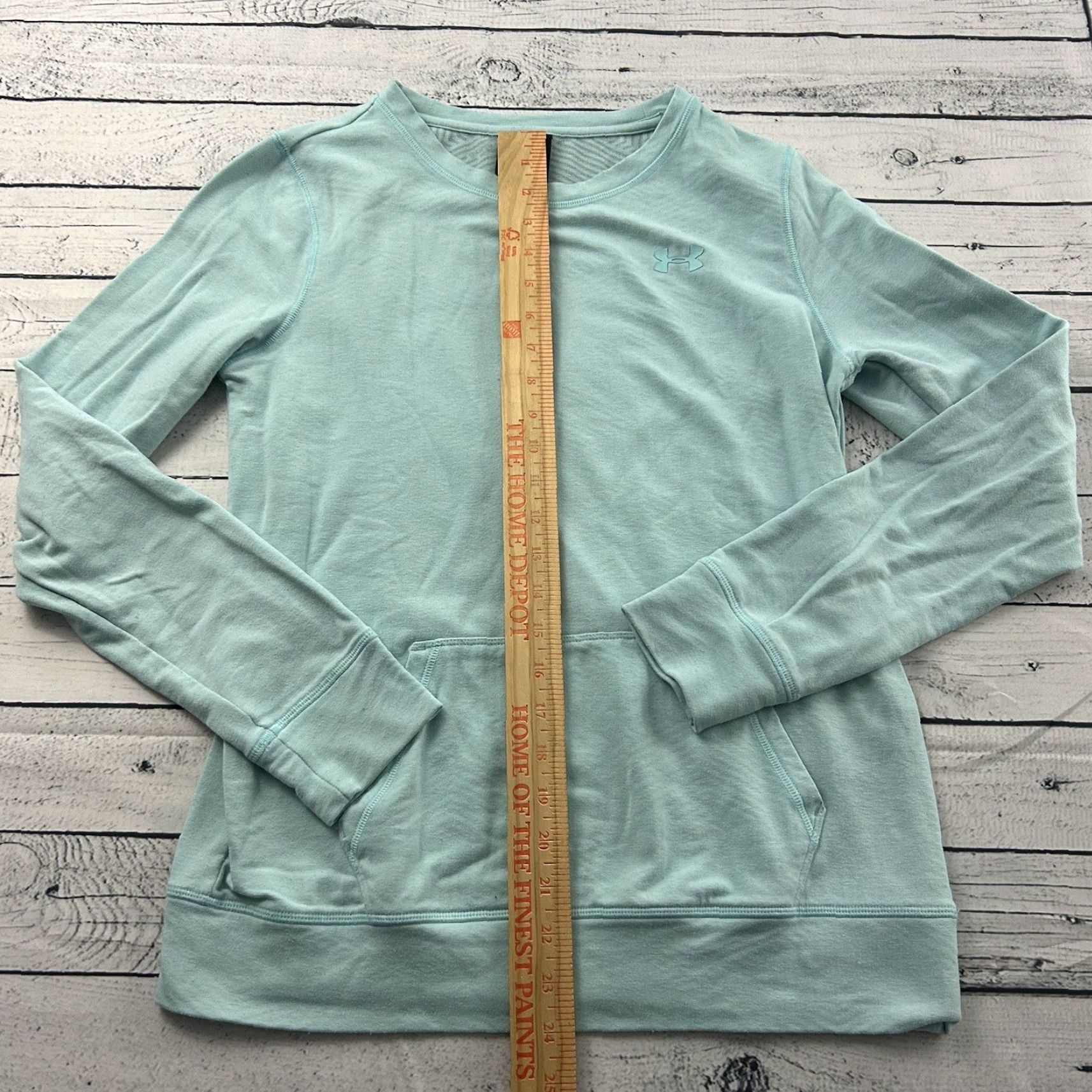 Under Armour Under Armour Coldgear Pullover Sweatshirt Women's Small Blue Kangaroo Pocket Pullover Sweatshirt Women Blue Kangaroo Pocket Coldgear S Blue Womens Size S / US 4 / IT 40 - 3 Thumbnail