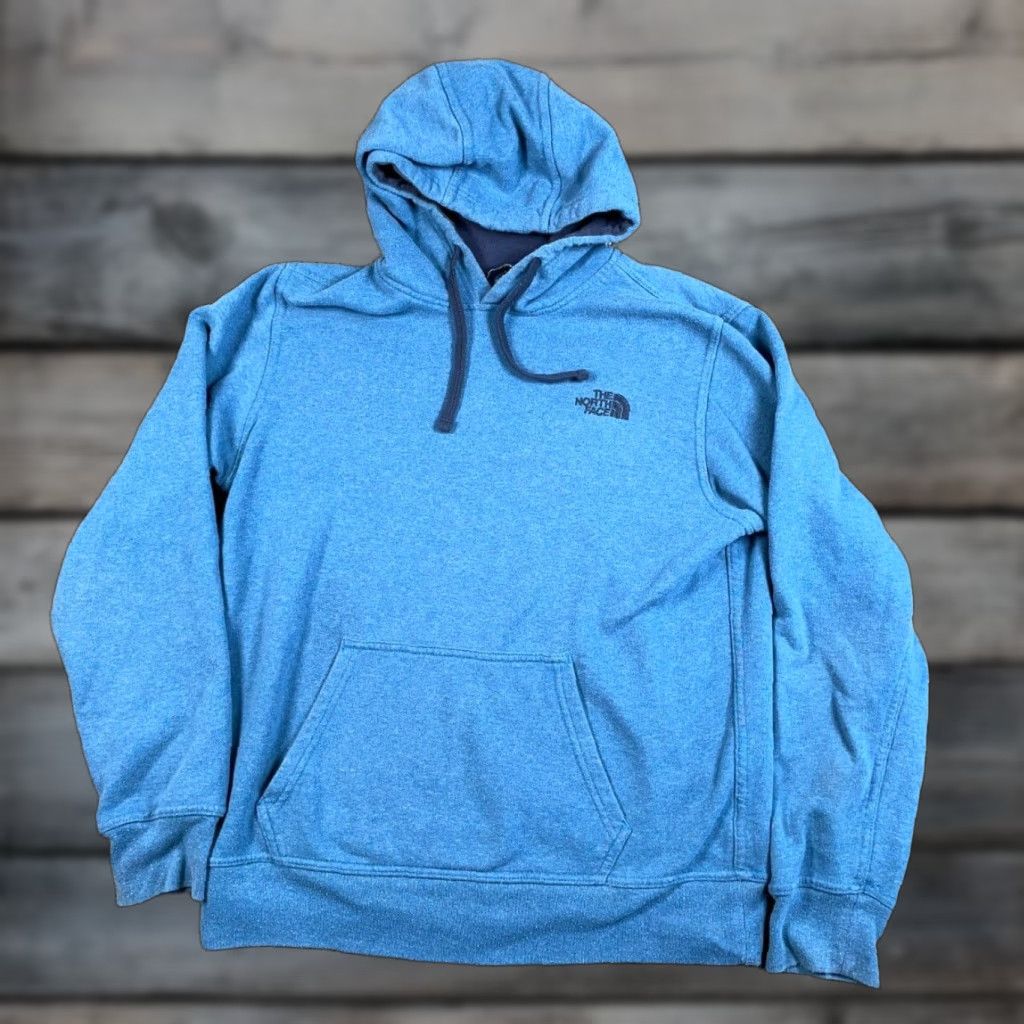 The North Face The North Face Hoodie Adult Medium Blue Sweatshirt 50/50 Blend Logo Graphic Pullover Crew Neck Drawstring Size US M / EU 48-50 / 2 - 1 Thumbnail