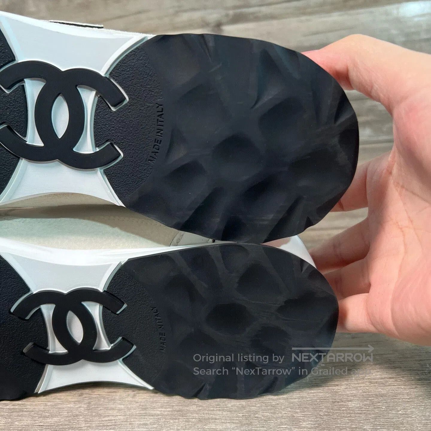 Chanel CHANEL 25P Men's White Leather Trainers. Size US 10 / EU 43 - 7 Thumbnail