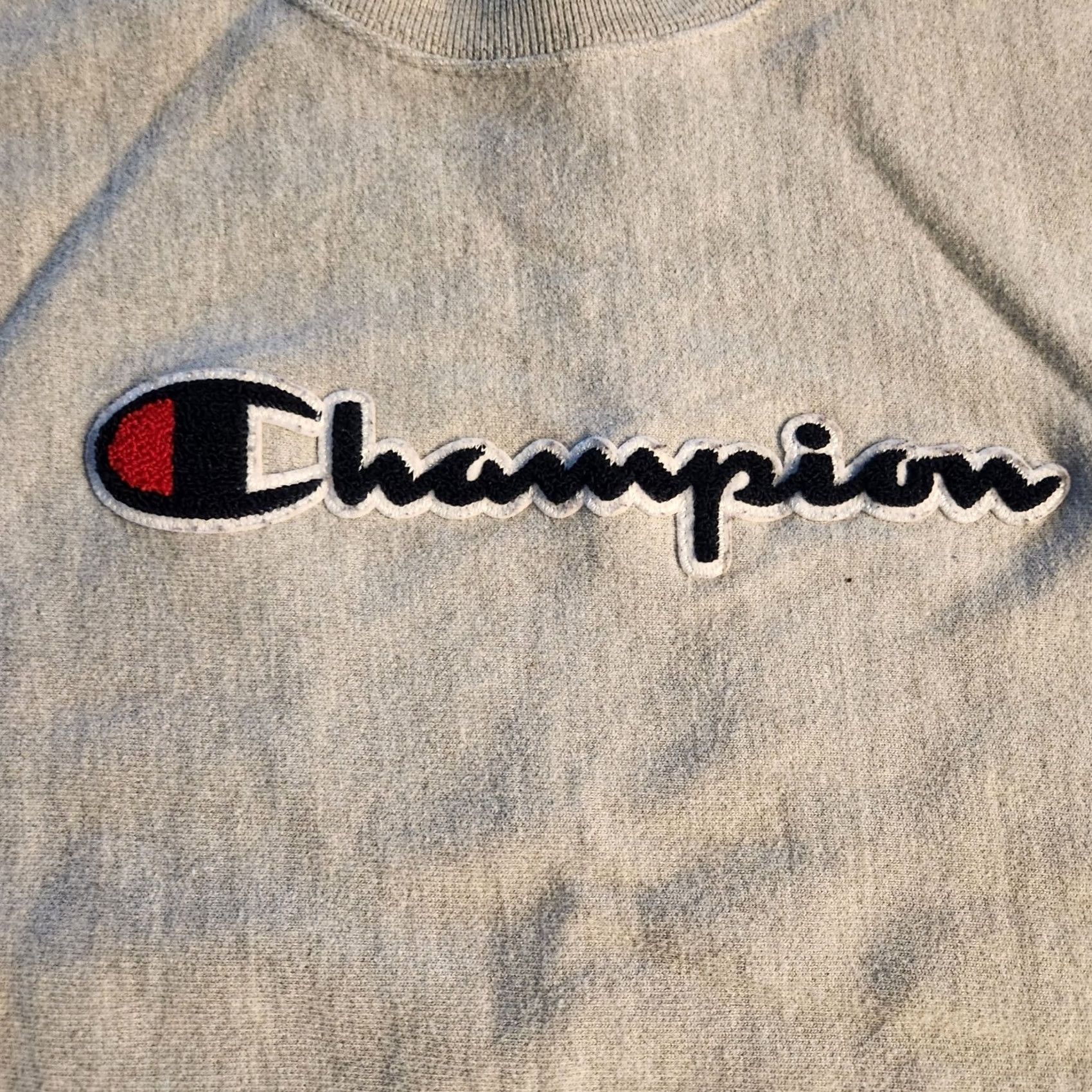 Champion VINTAGE Champion Reverse Weave Sweatshirt Crewneck Womens XL Gray Patch Logo Regular Long Sleeve Pullover Reversible Sweatshirt Size XL / US 12-14 / IT 48-50 - 3 Thumbnail