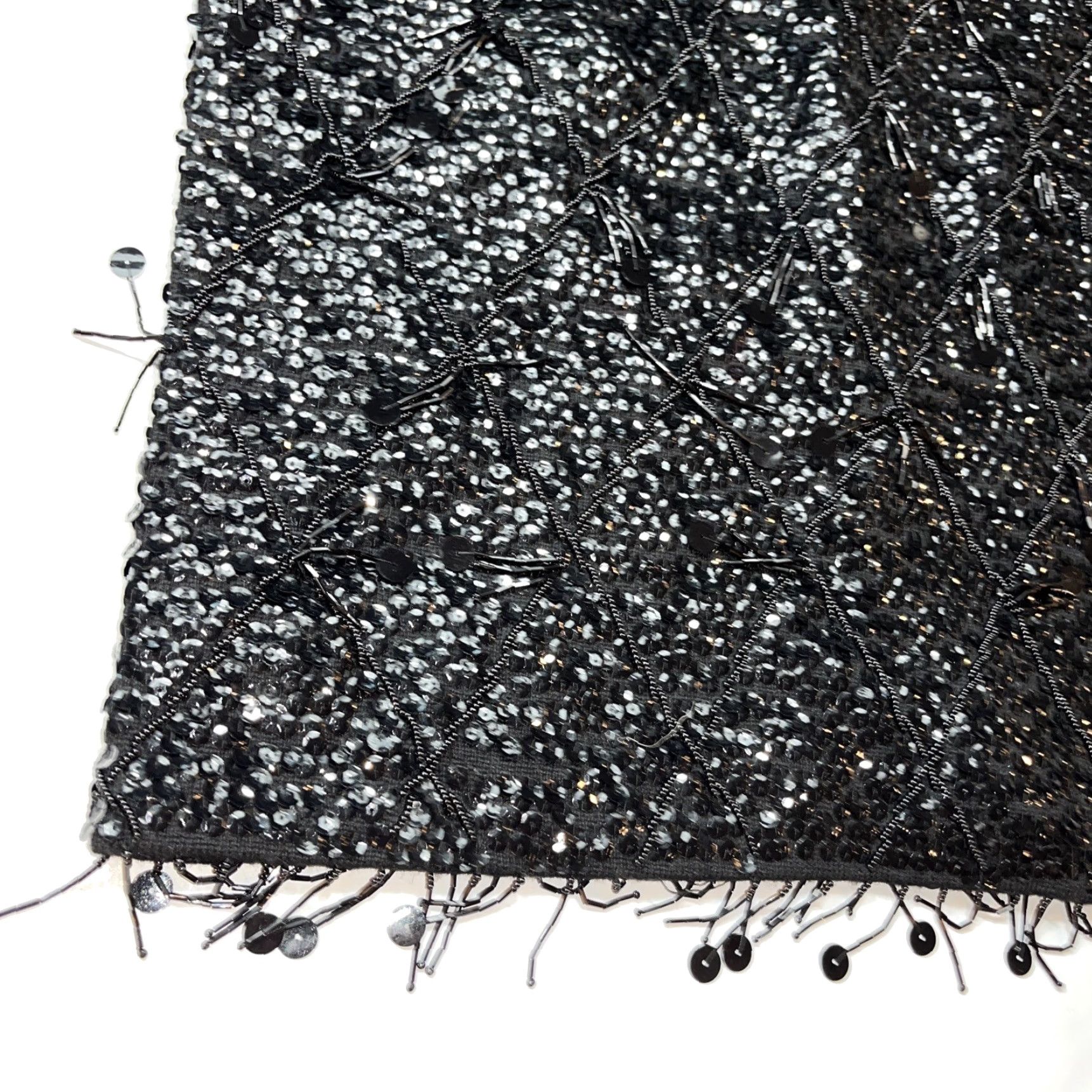Vintage VINTAGE BLACK SEQUINED TANK TOP Wool Sleeveless Evening Party Formal Beaded Top Luxury S Size S / US 4 / IT 40 - 5 Thumbnail