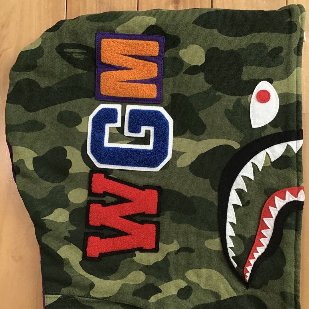 Bape 🔥2XL🔥 BAPE Shark full zip hoodie Purple camo x Green camo Size US XXL / EU 58 / 5 - 4 Thumbnail