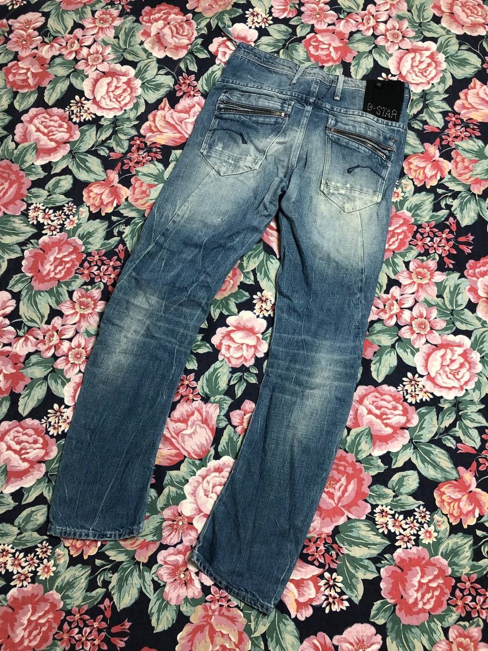 G-Star × Vintage Vintage Jeans Faded Wide Japanese Hype Size 24" / US 00 / IT 34 - 24 Thumbnail