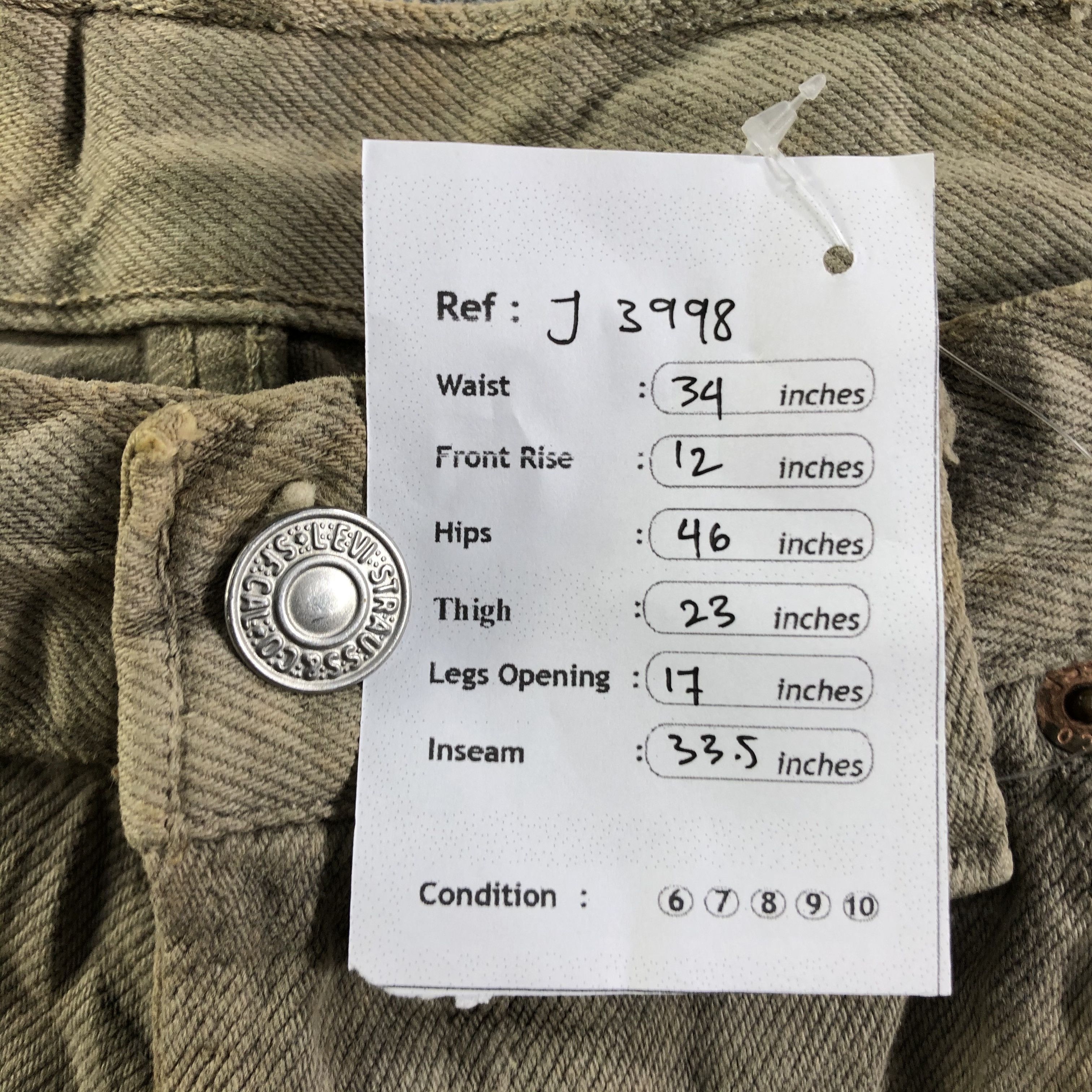 Levi's Vintage 90s Levis 501 Jeans-J3998 Size US 34 / EU 50 - 12 Thumbnail
