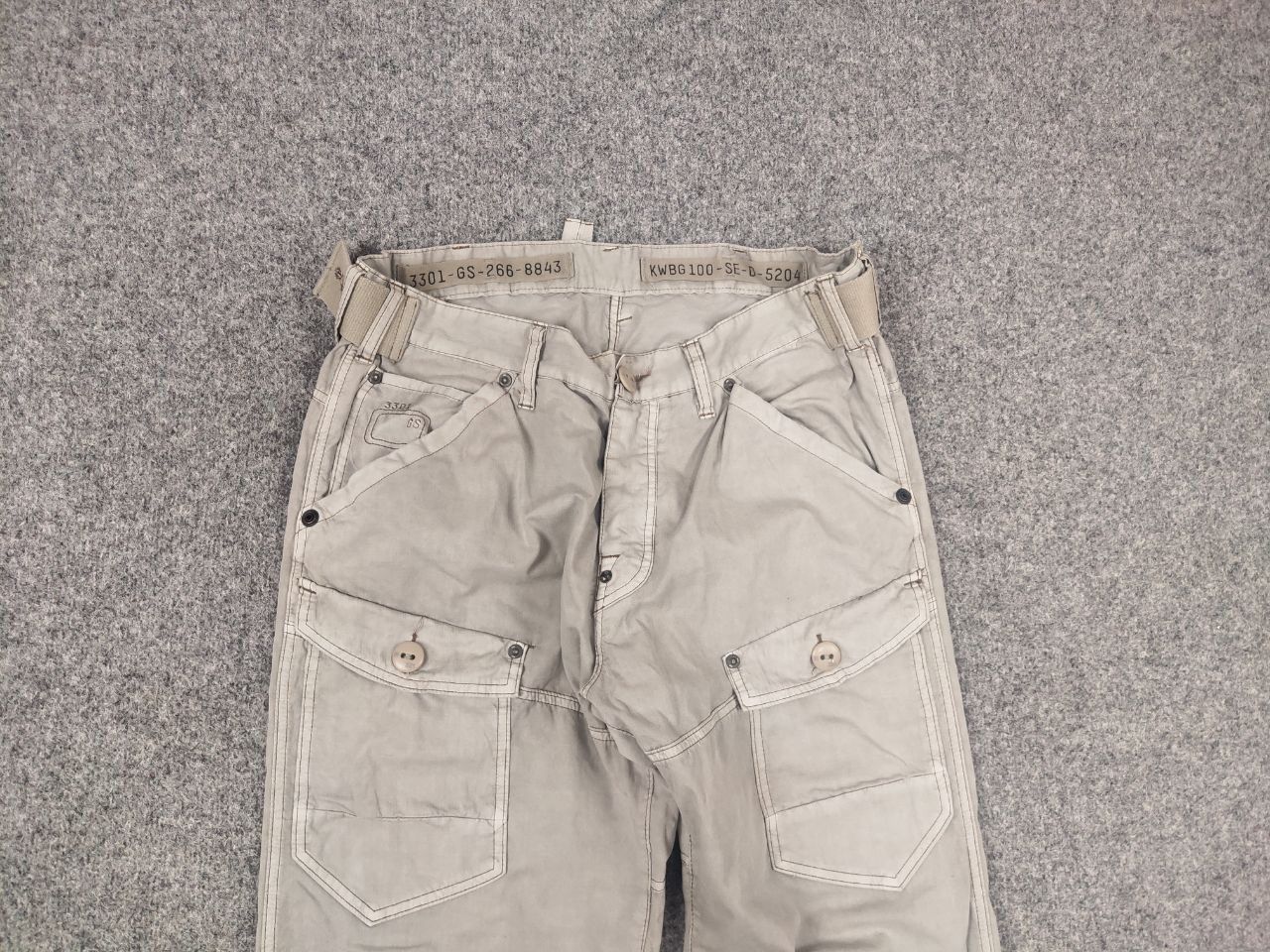 G-Star Vintage G Star Raw 3301 Cargo Multi pocket Double knee Pants Size US 34 / EU 50 - 8 Thumbnail