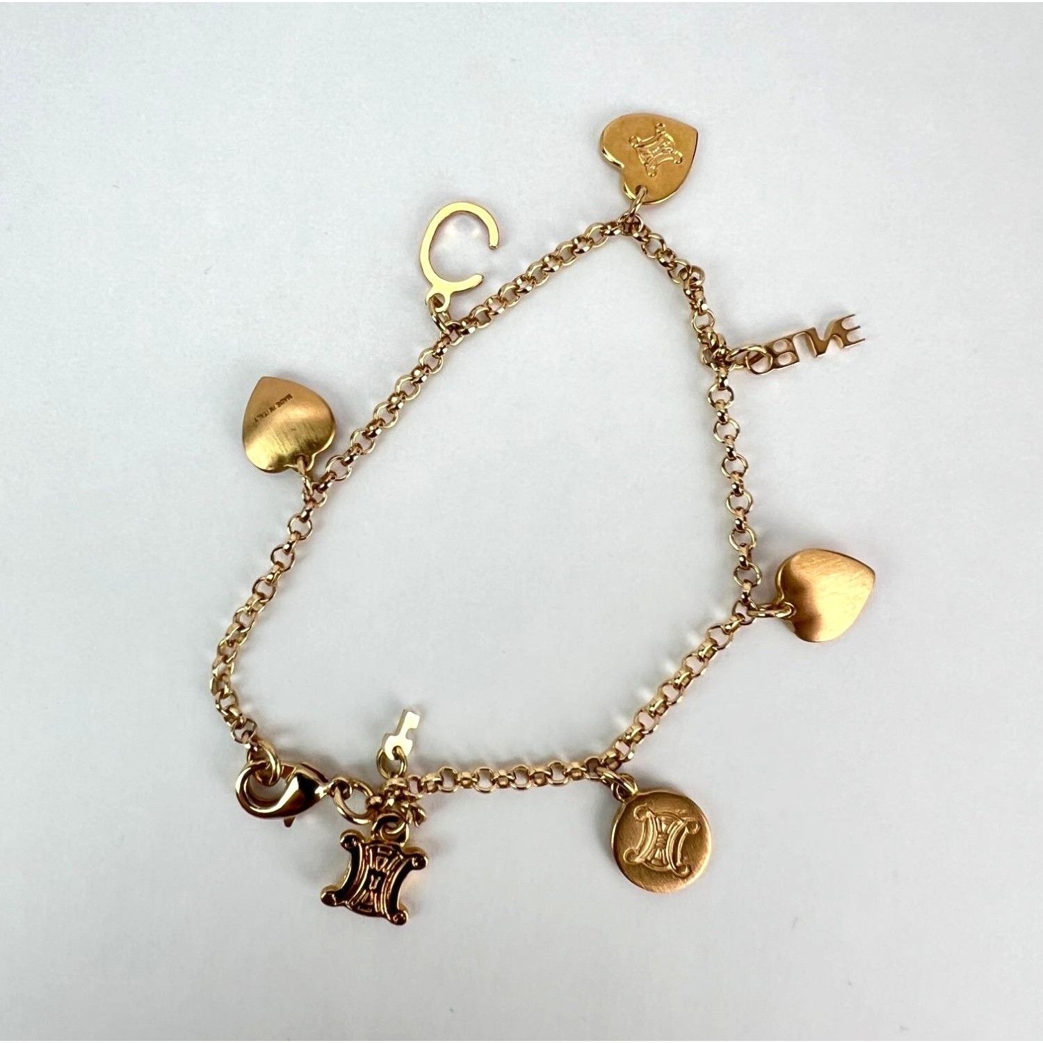 Celine Celine Triomphe Gold metal Charm Bracelet Size ONE SIZE - 9 Thumbnail