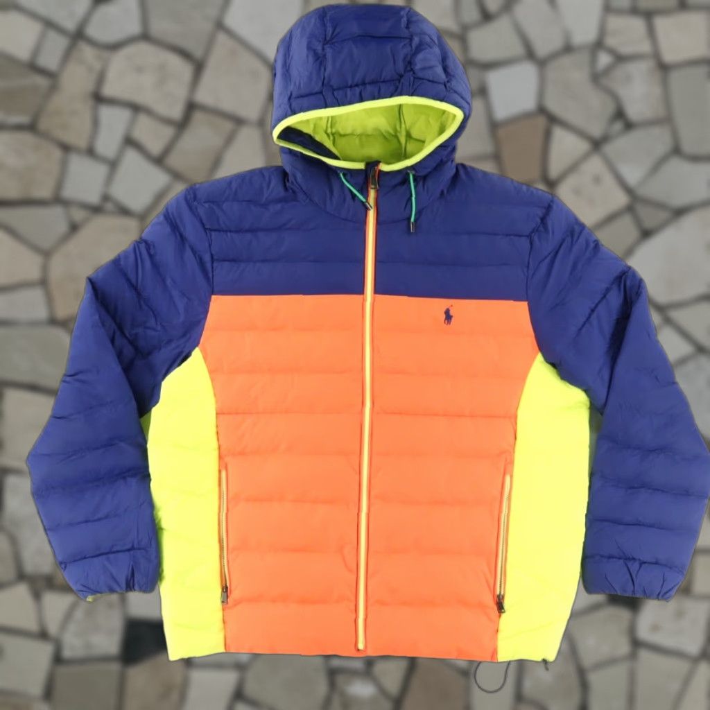 Polo Ralph Lauren Polo Ralph Lauren Performance Puffer 750 Down Colorblock Jacket Men's XL Neon Long Sleeve Size US XL / EU 56 / 4 - 1 Thumbnail