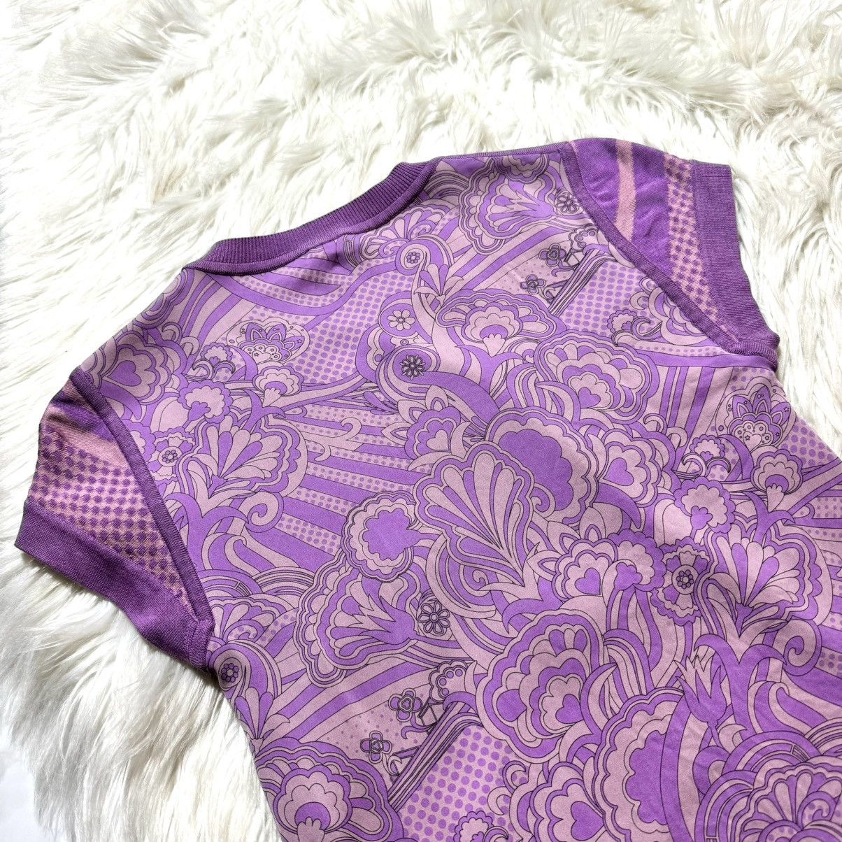 Hermes Hermes art design switching, floral knit sweater, Size XXS / US 00 / IT 34 - 6 Thumbnail