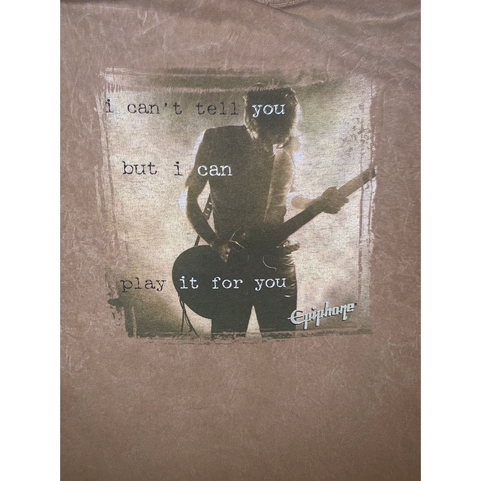 Fender × Other × Vintage Epiphone Gibson Guitar T Shirt XL Sand Tan Acid Wash Grunge Size US XL / EU 56 / 4 - 1 Thumbnail