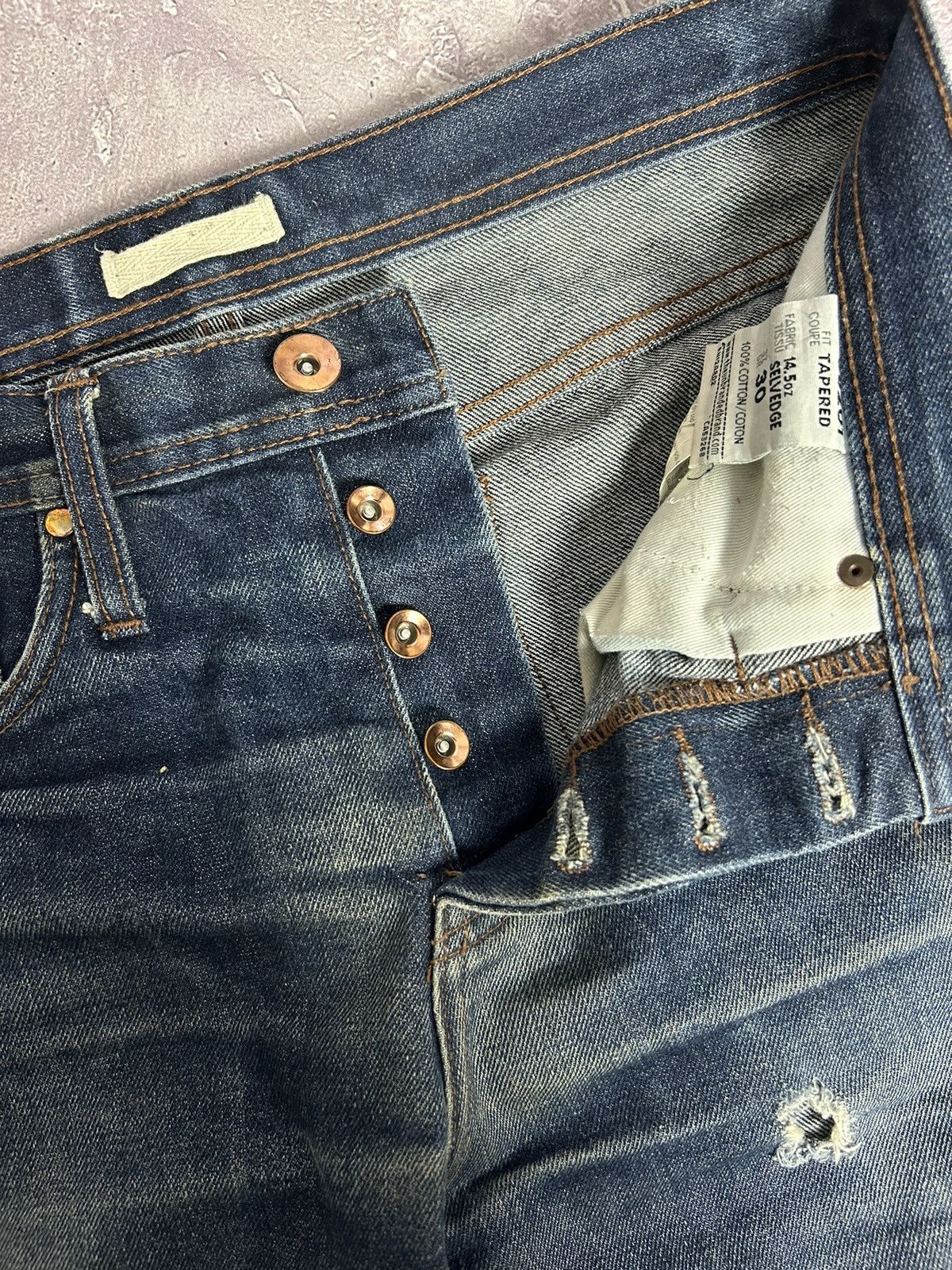 The Unbranded Brand × Vintage The Unbranded Brand UB201 14.5oz Selvedge Faded Jeans Size US 30 / EU 46 - 10 Thumbnail