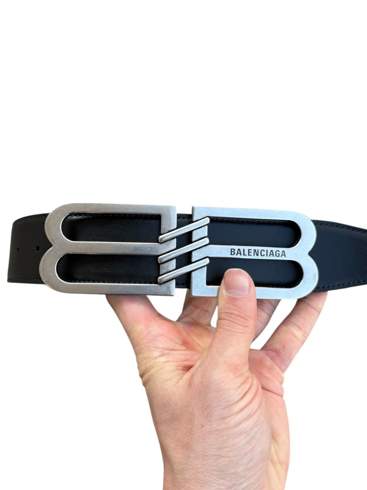 Balenciaga Balenciaga double b belt black Size ONE SIZE - 2 Thumbnail