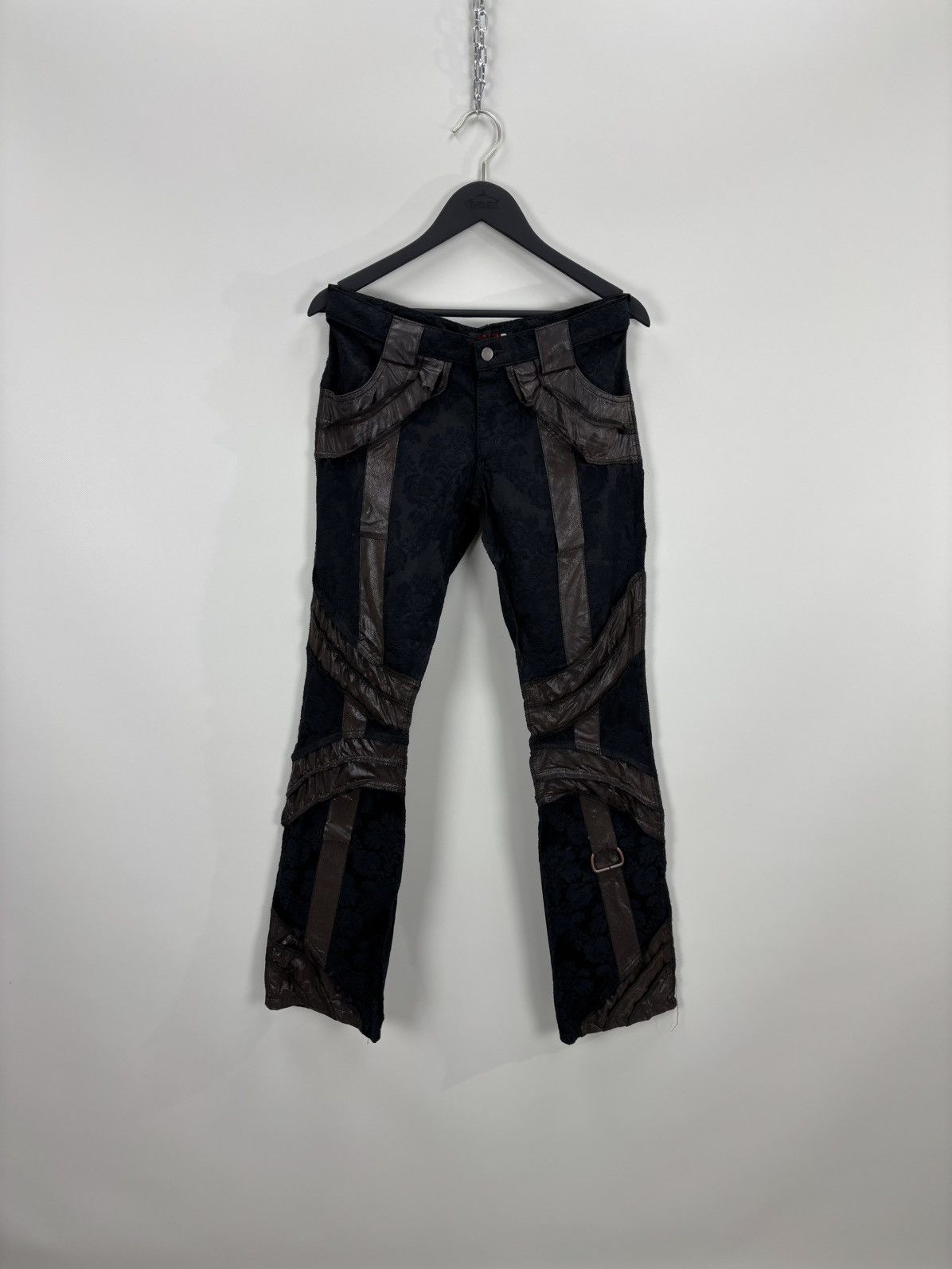 Japanese Brand Womens pants Y2k Punk Aderlass Size 28 Color Black Size 24" / US 00 / IT 34 - 1 Thumbnail