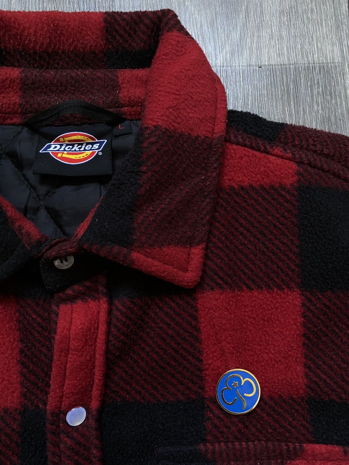 Dickies Insulated Plaid Checkered Fleece Overshirt Jacket Streetwear Size US L / EU 52-54 / 3 - 12 Thumbnail