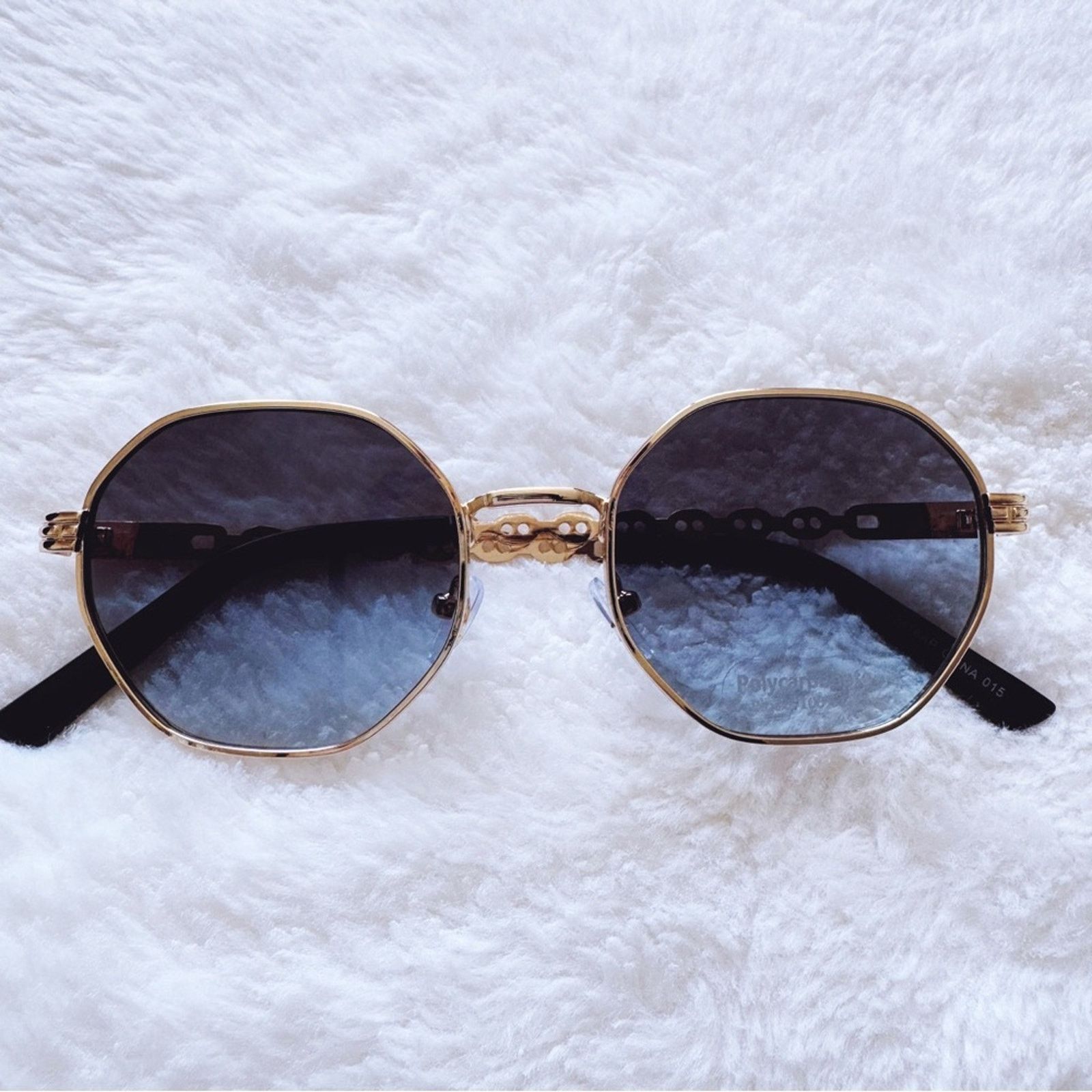 Other Phoebe Dark Blue Geometric Sunglasses Size ONE SIZE - 4 Thumbnail