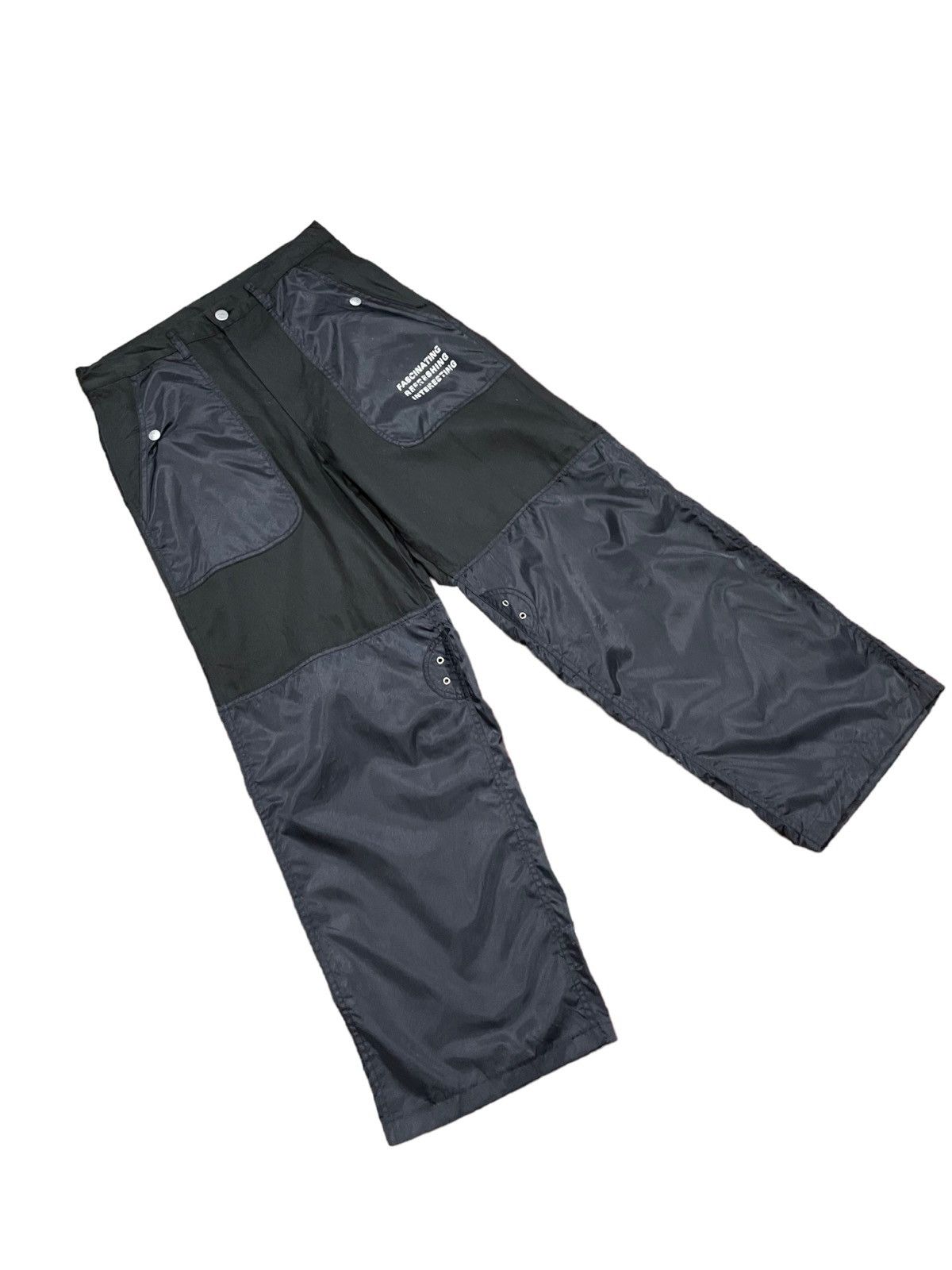 If Six Was Nine Kansai Yamamoto Futuristic Dual Nylon/Cotton Baggy Pants Size US 32 / EU 48 - 4 Thumbnail