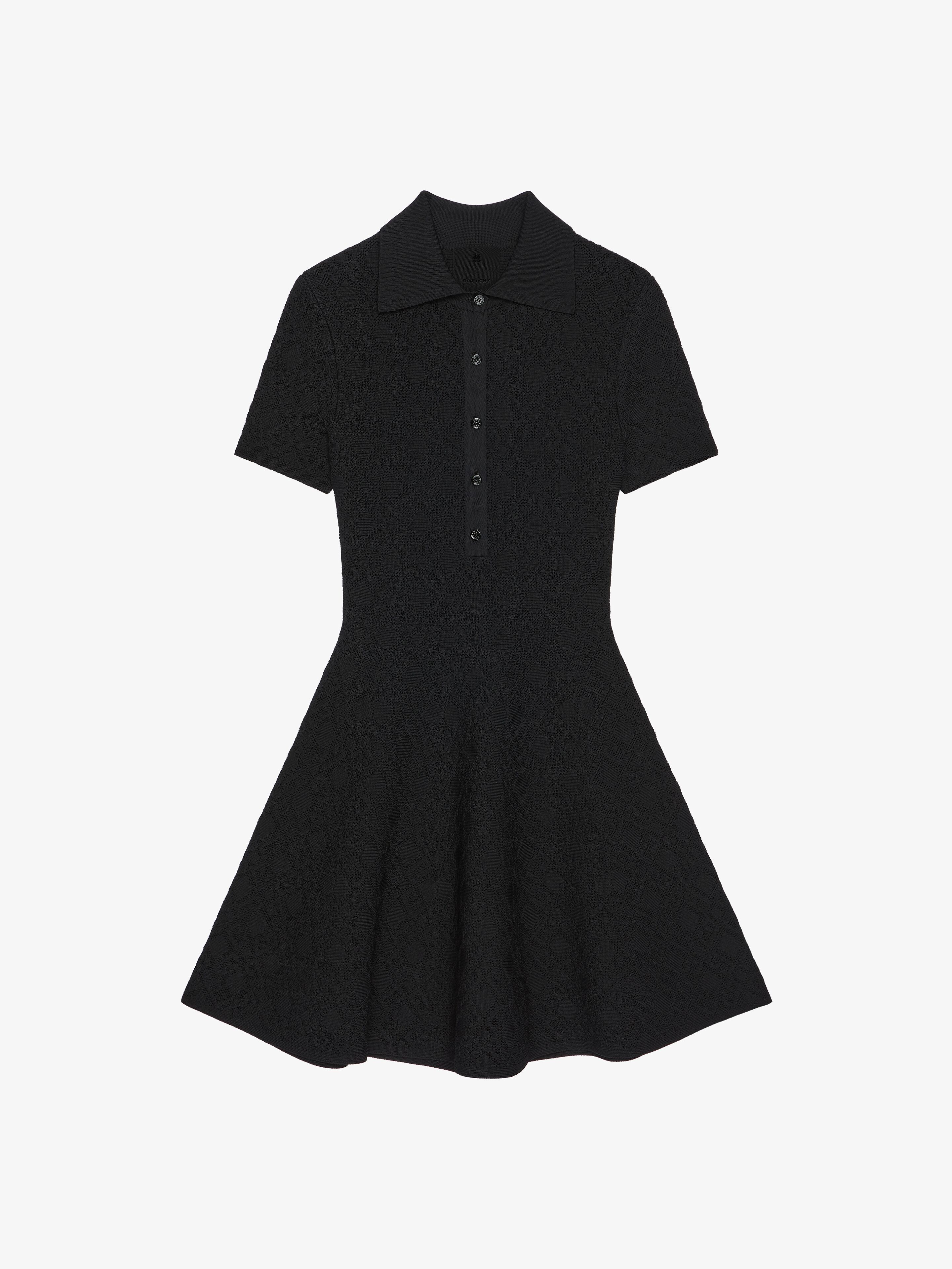 Givenchy o1srvl11e1225 Polo Dress in Monogram in Black Size XL / US 12-14 / IT 48-50 - 1 Thumbnail