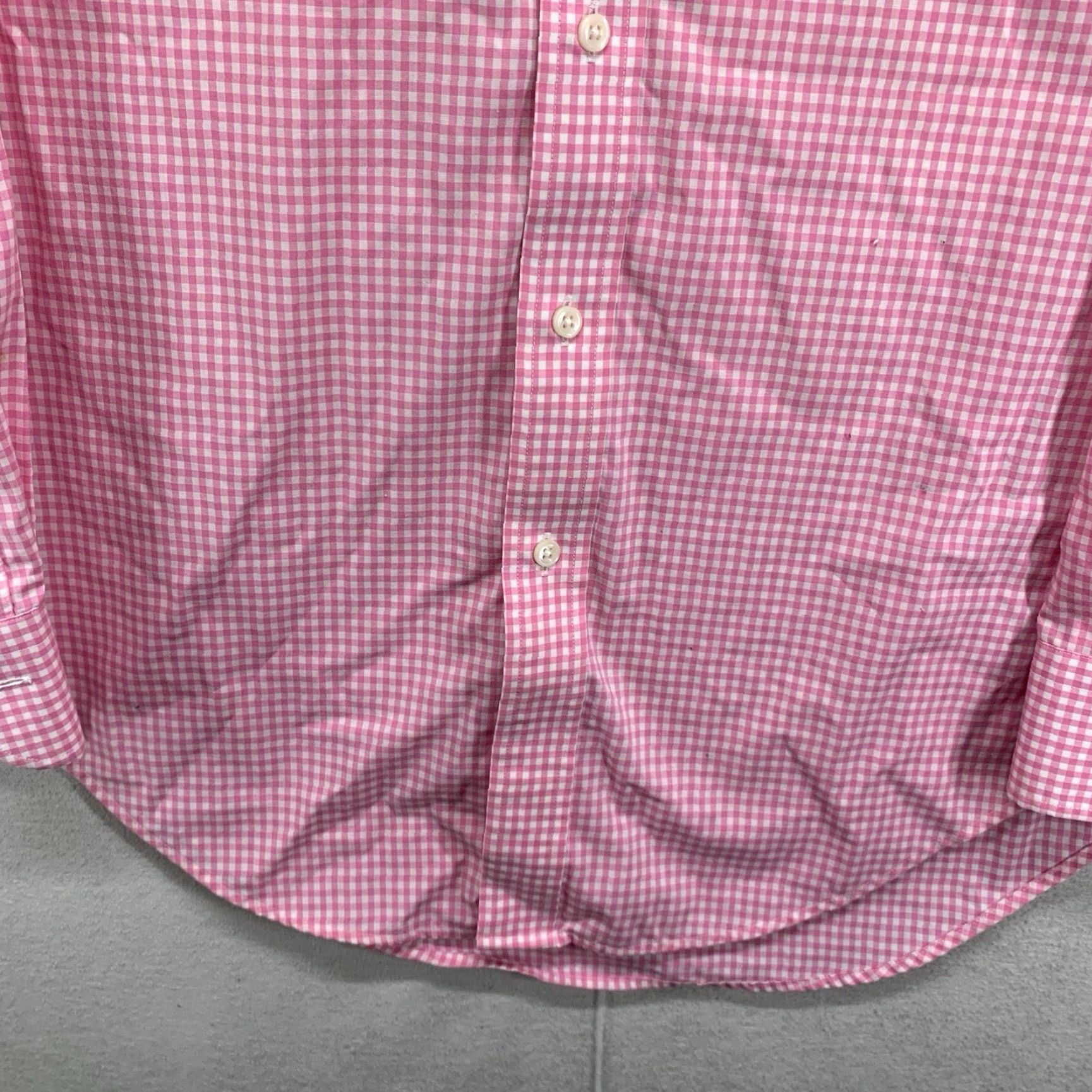 Ralph Lauren Lauren Ralph Lauren Mens Button-Up Shirt Plaid Pink 15½ 32/33 Non-Iron Long Sleeve Classic Fit Size XL / US 12-14 / IT 48-50 - 6 Thumbnail