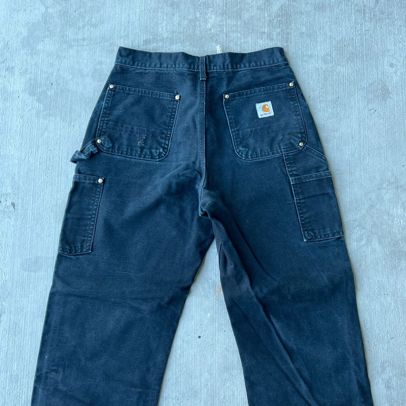 Carhartt × Vintage Carhartt faded black double knee work wear carpenter pants Size US 29 - 5 Thumbnail