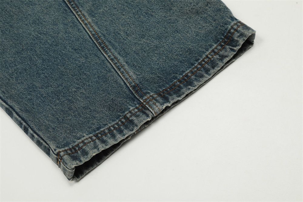 Vintage Men's American-style washed distressed scimitar jeans Size US 32 / EU 48 - 6 Thumbnail