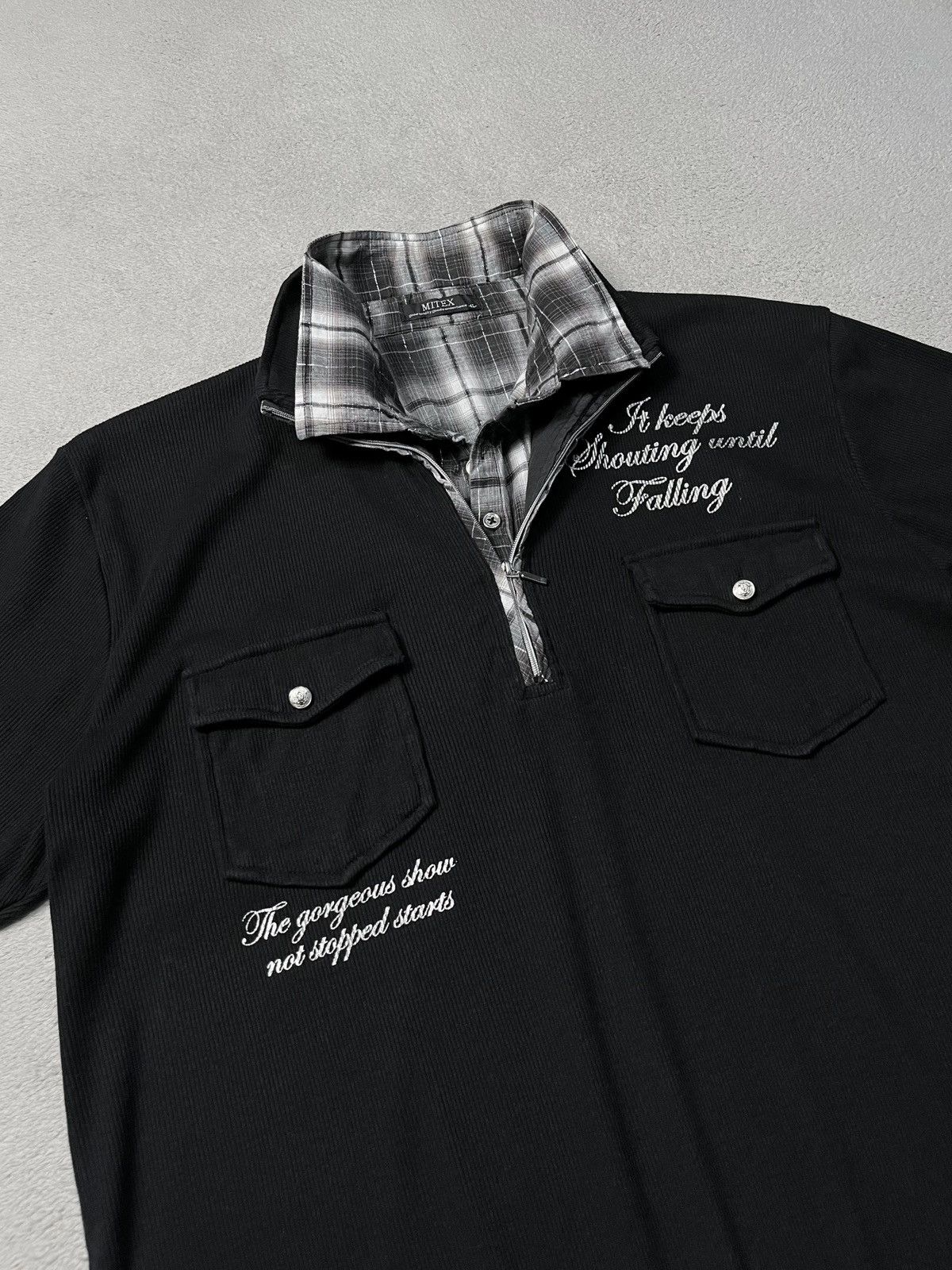 Japanese Brand Mitex Poem Double Layer Polo Shirt Lgb Style Size US L / EU 52-54 / 3 - 3 Thumbnail