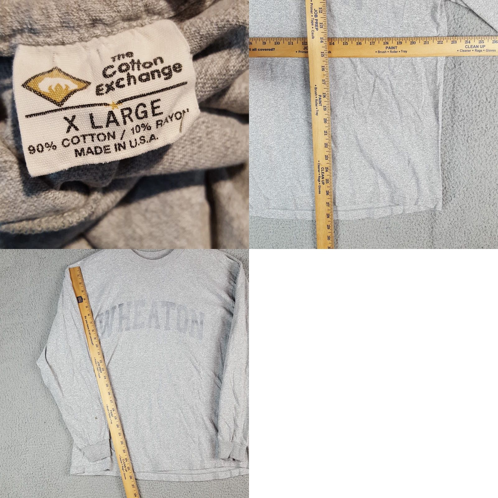 Vintage VINTAGE The Cotton Exchange T-Shirt Shirt XL University Wheaton College Grunge 90s 00s Embroidered Logo Gray Cotton Long Sleeve Men Size US XL / EU 56 / 4 - 8 Thumbnail