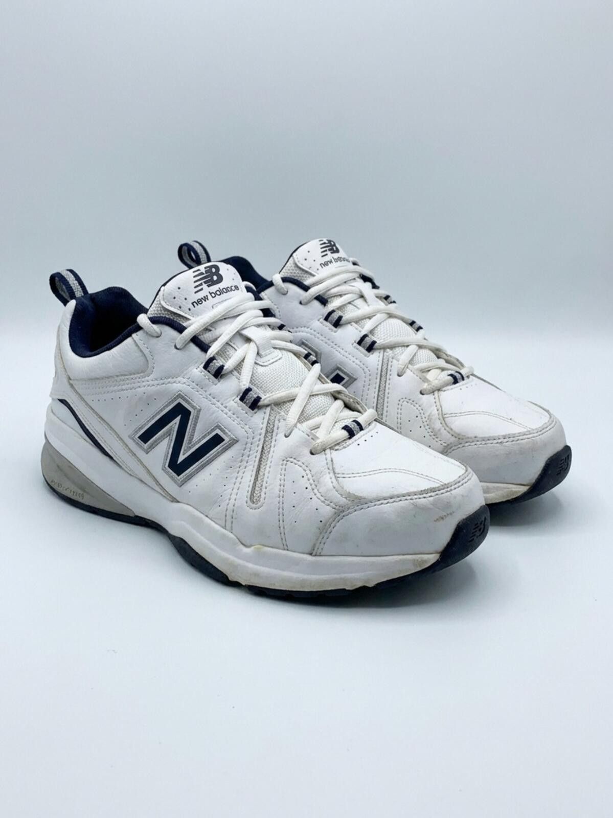 New Balance New Balance Men's White and Navy Athletic Sneakers Size US 13 / EU 46 - 1 Thumbnail