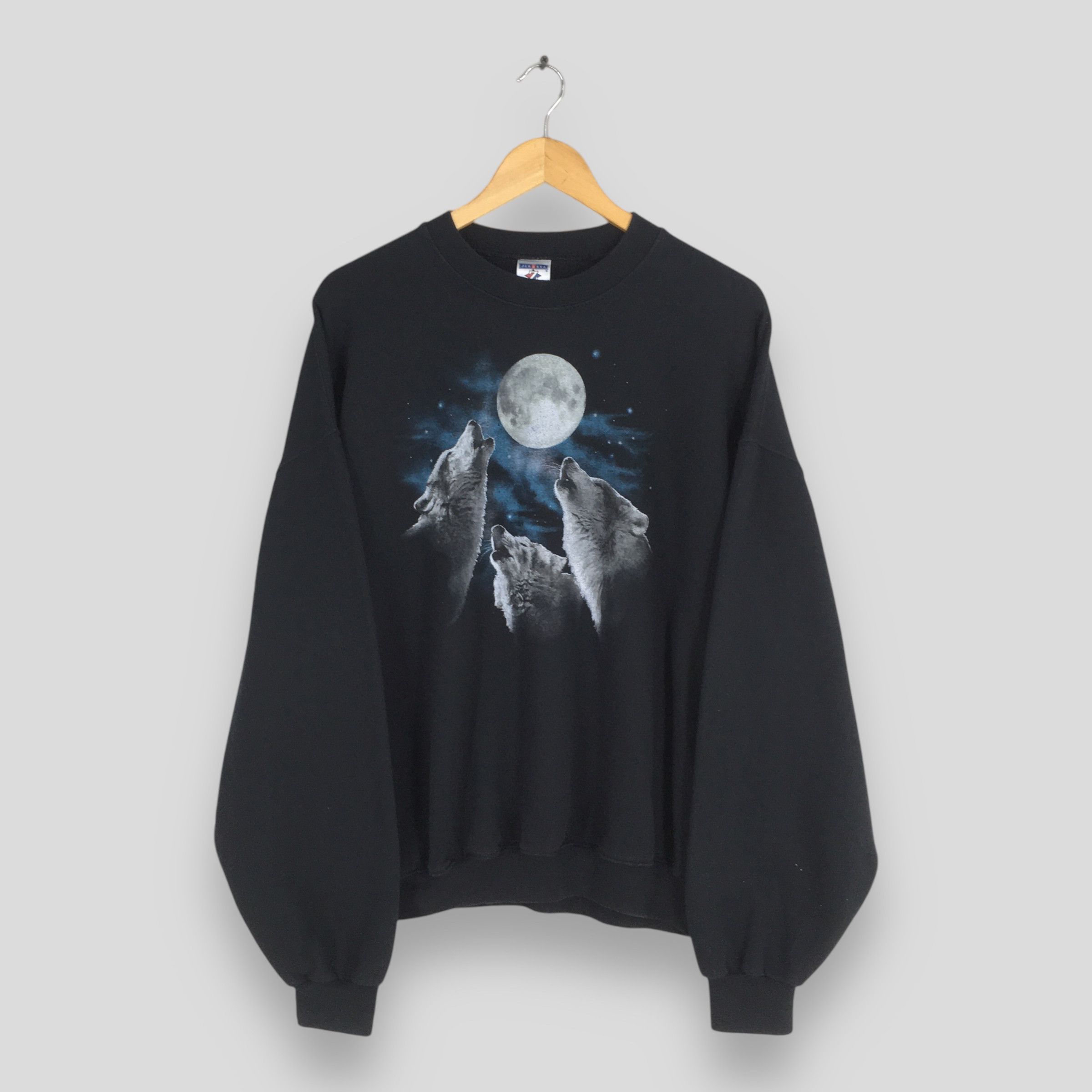 Habitat Vintage 90s The Wolf Wildlife Graphic Sweatshirt XLarge Size US XL / EU 56 / 4 - 1 Thumbnail