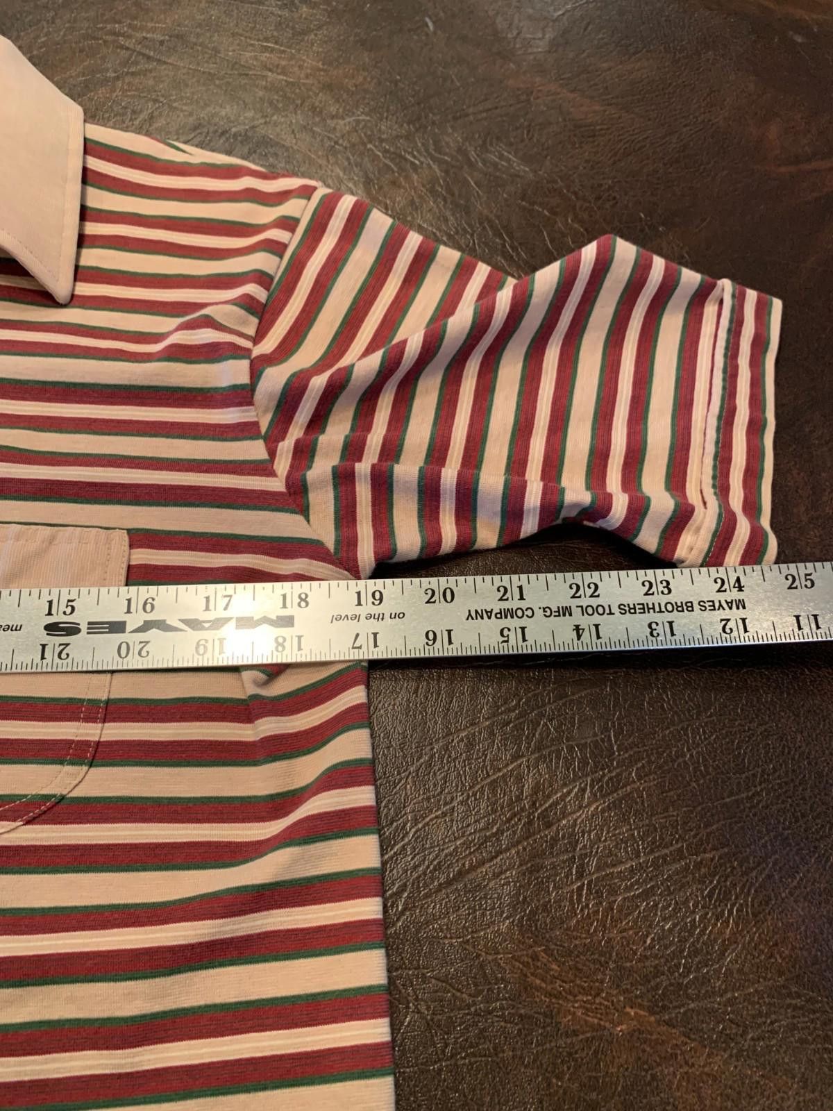 Designer Vintage JC Penney Par Four Mens SS Striped Polo Shirt (241) Size US L / EU 52-54 / 3 - 6 Thumbnail