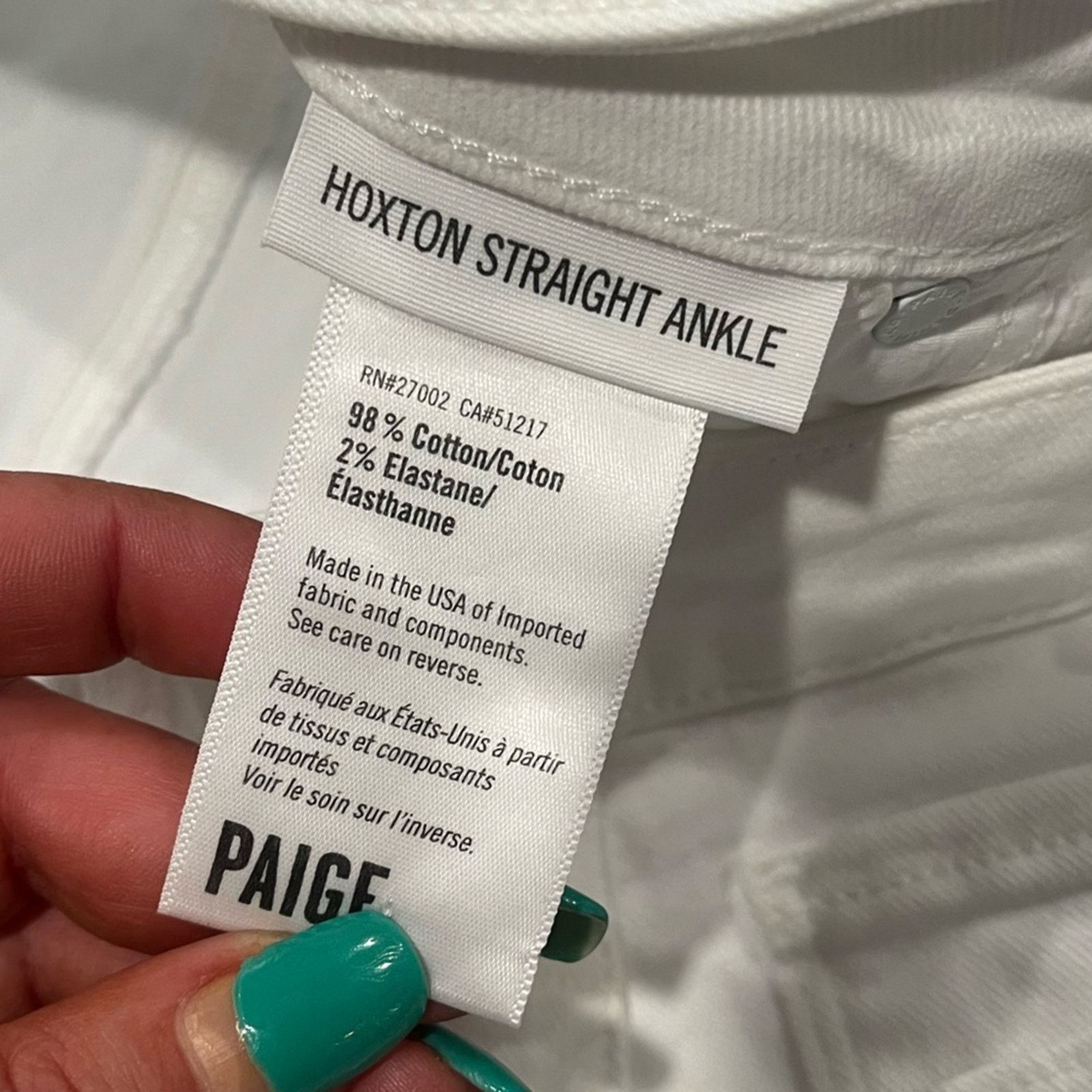 Paige Paige Hoxton Straight Ankle Jeans Ruffled Hem Denim Size 28" / US 6 / IT 42 - 8 Thumbnail