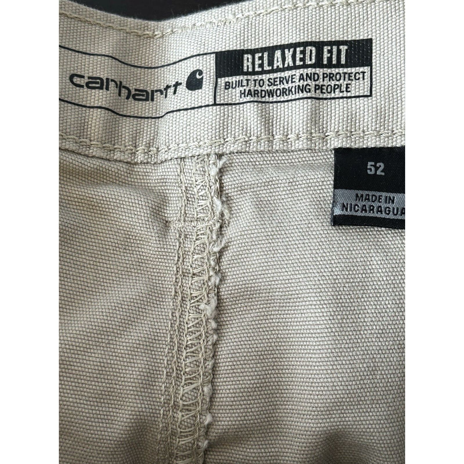 Carhartt Carhartt Cargo Short Men 52 Beige Canvas Rugged Flex Relaxed Fit 10 In Inseam Casual Workwear Pocket Zipper Logo Size US 36 / EU 52 - 5 Thumbnail