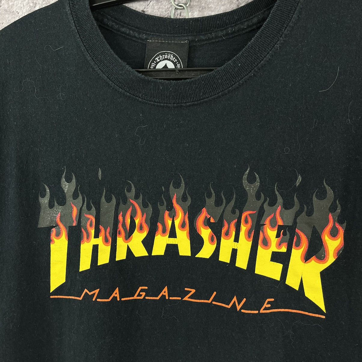 Other Thrasher T-Shirt Black Big Logo “Fire” Y2K Size L Size US L / EU 52-54 / 3 - 3 Thumbnail