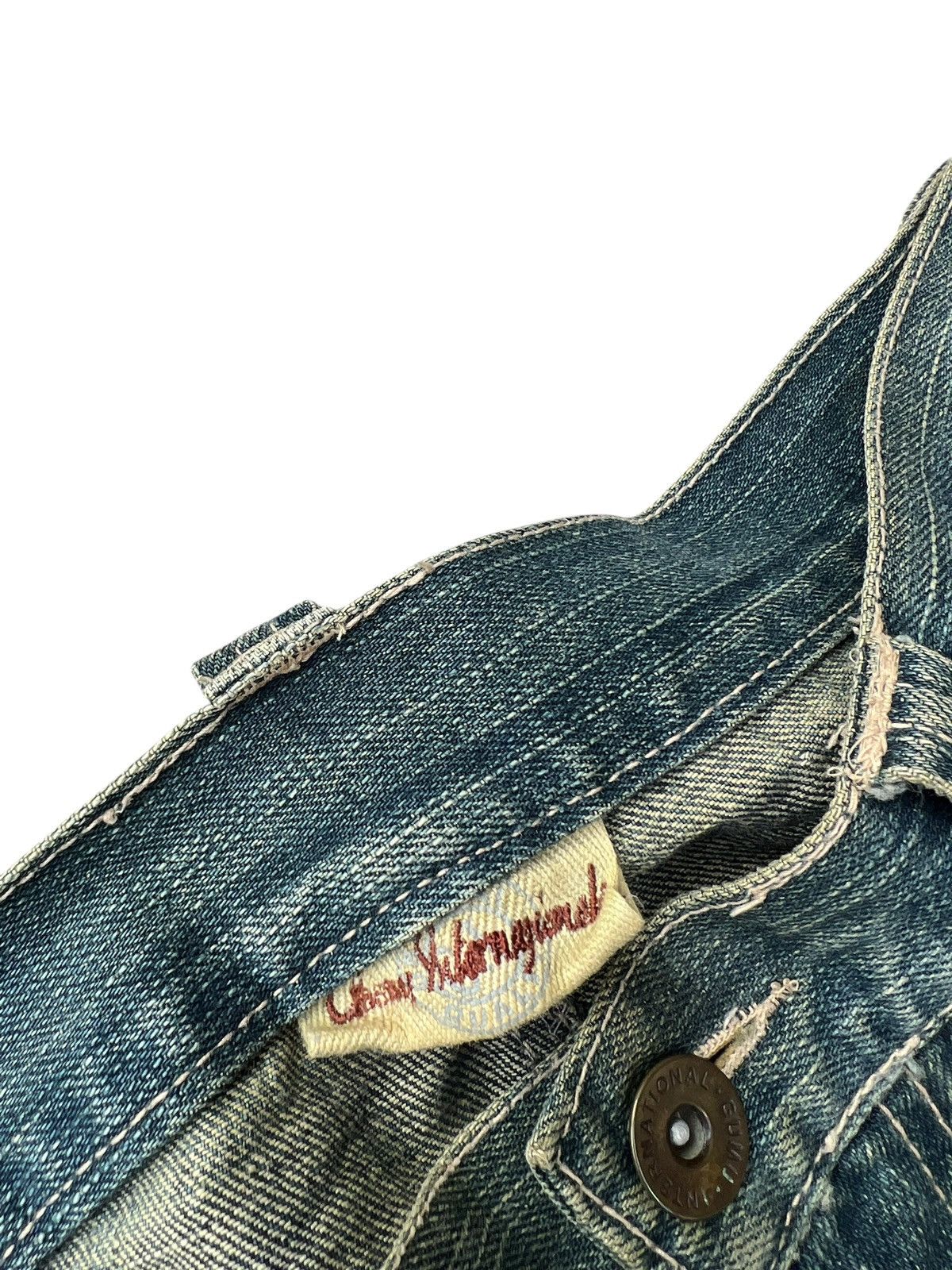 Vintage Double Waist Dirty Mud Denim Distressed Jeans Size US 31 - 20 Thumbnail
