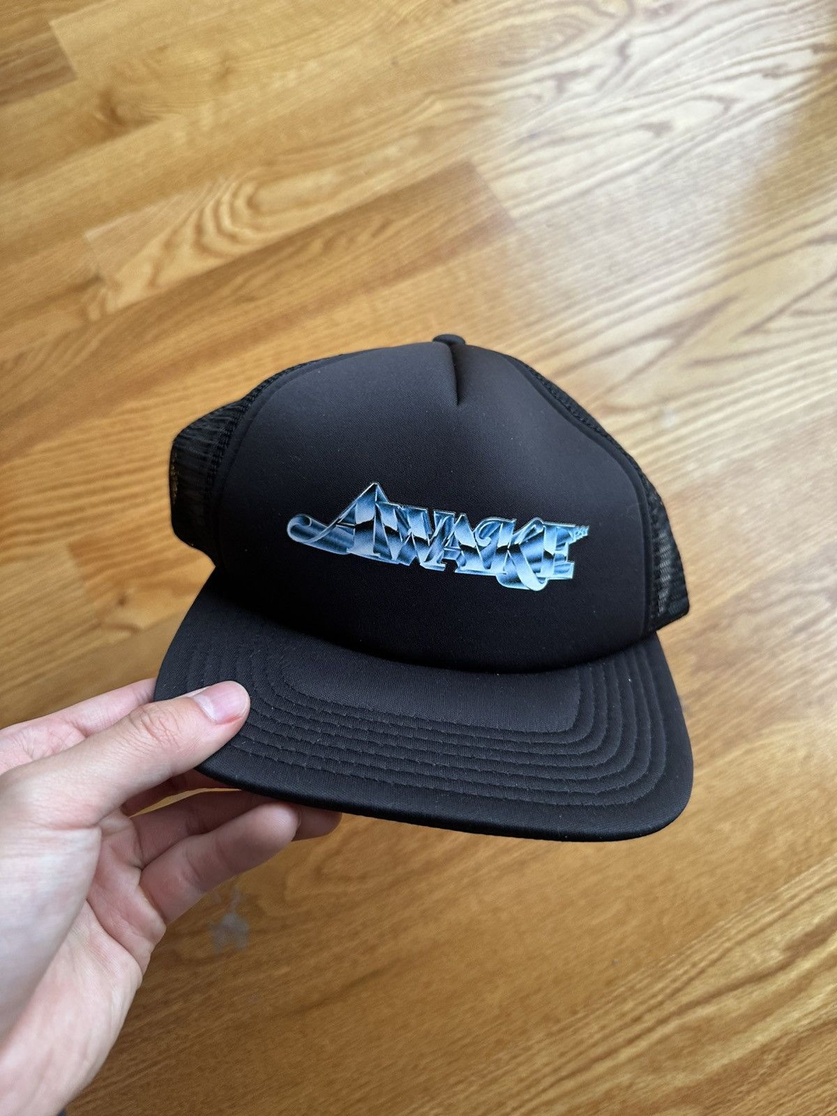 Awake NY Awake NY Chrome Logo Trucker Hat Black Size ONE SIZE - 1 Thumbnail