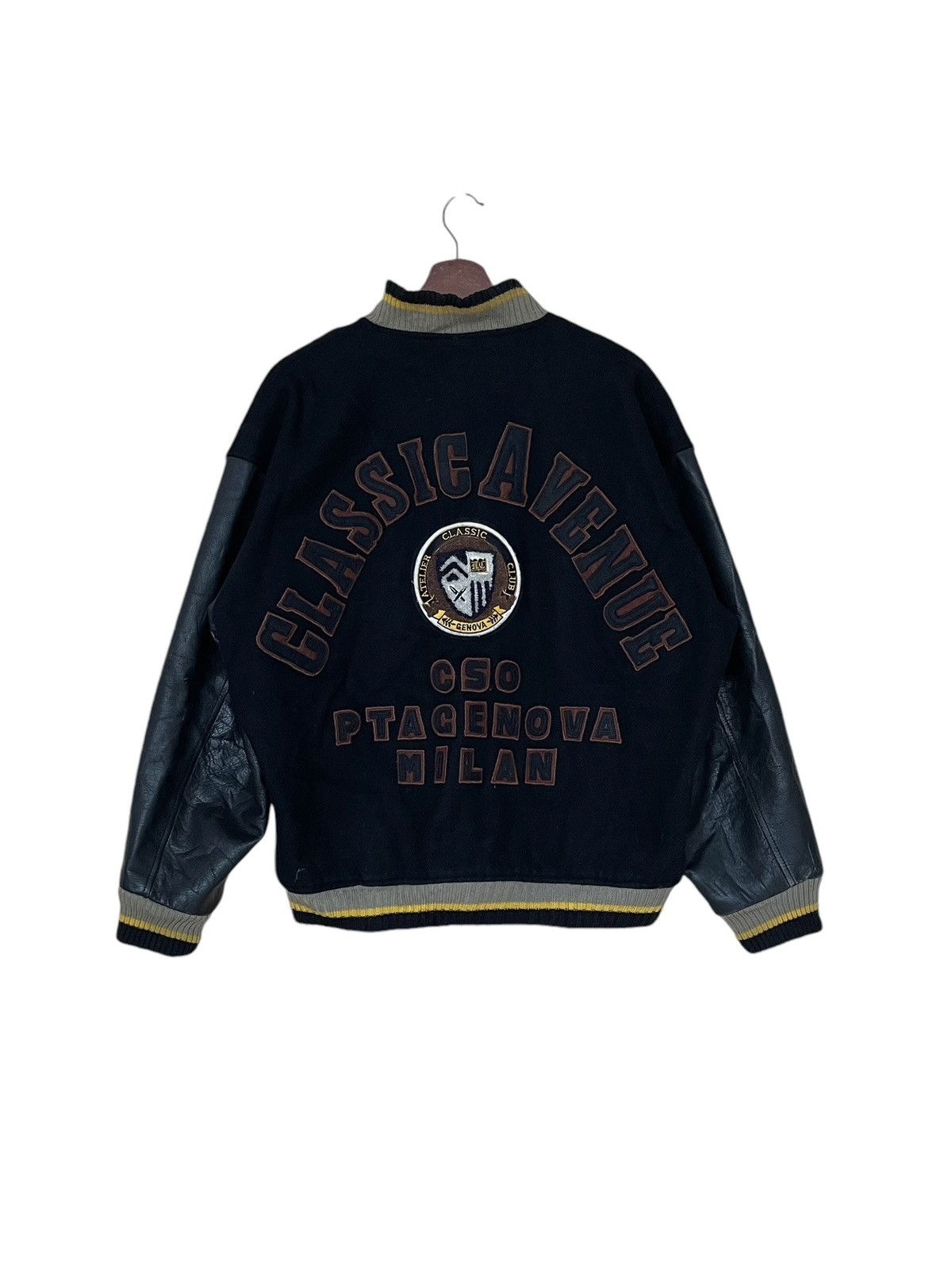 Vintage Vintage Brand Hotcrew Leather Varsity Jacket 1980s Size US L / EU 52-54 / 3 - 2 Thumbnail