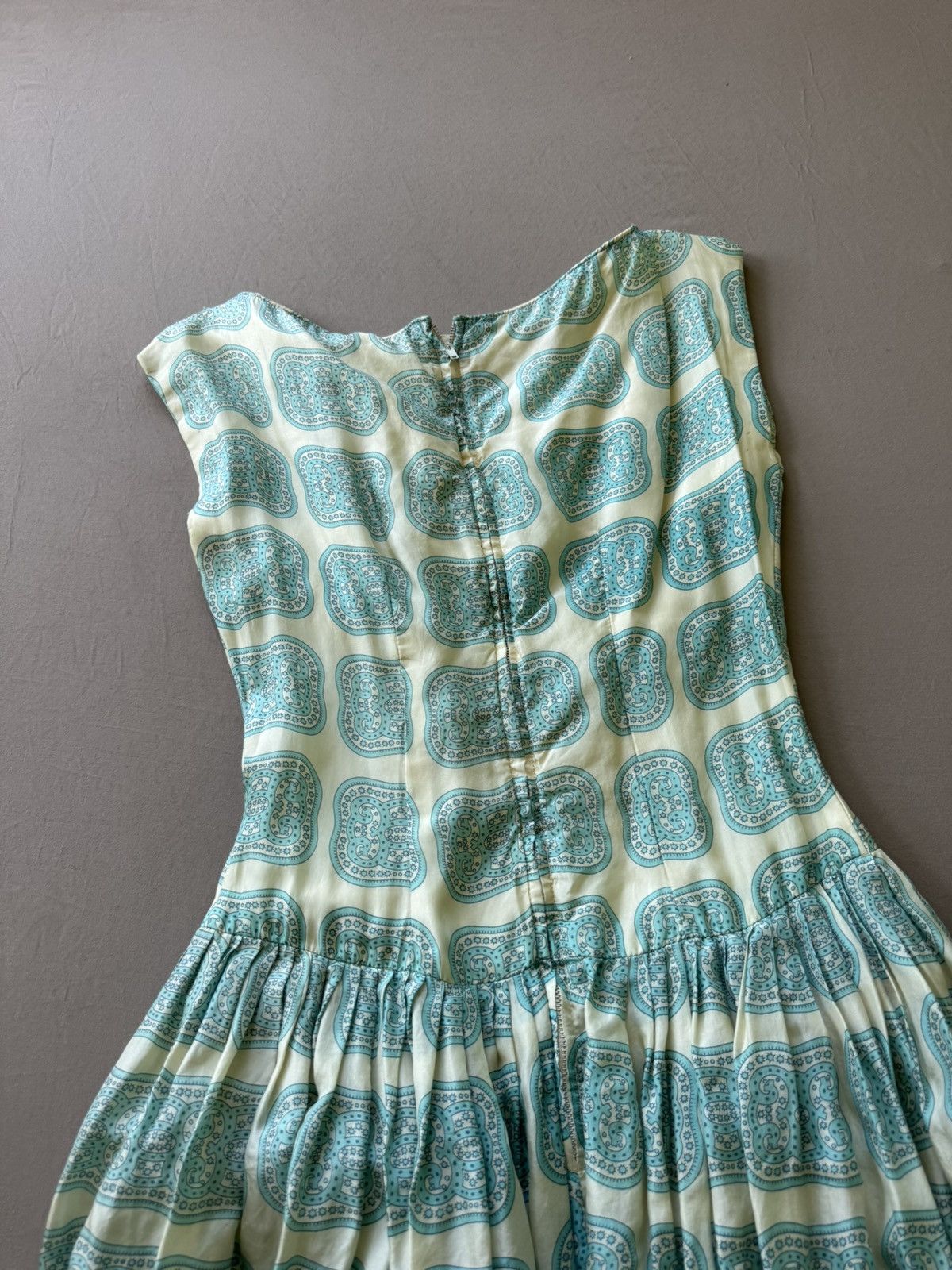 Other Vintage 1950s Jomax Printed Princess Party Dress Size M / US 6-8 / IT 42-44 - 7 Thumbnail