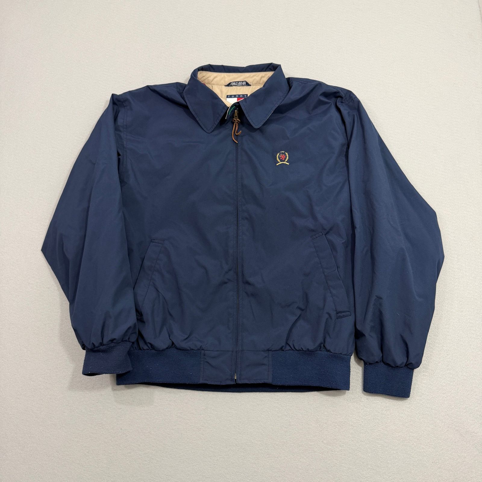Tommy Hilfiger Vintage Tommy Hilfiger Bomber Jacket Large Blue Fleece Lined Size US L / EU 52-54 / 3 - 1 Thumbnail