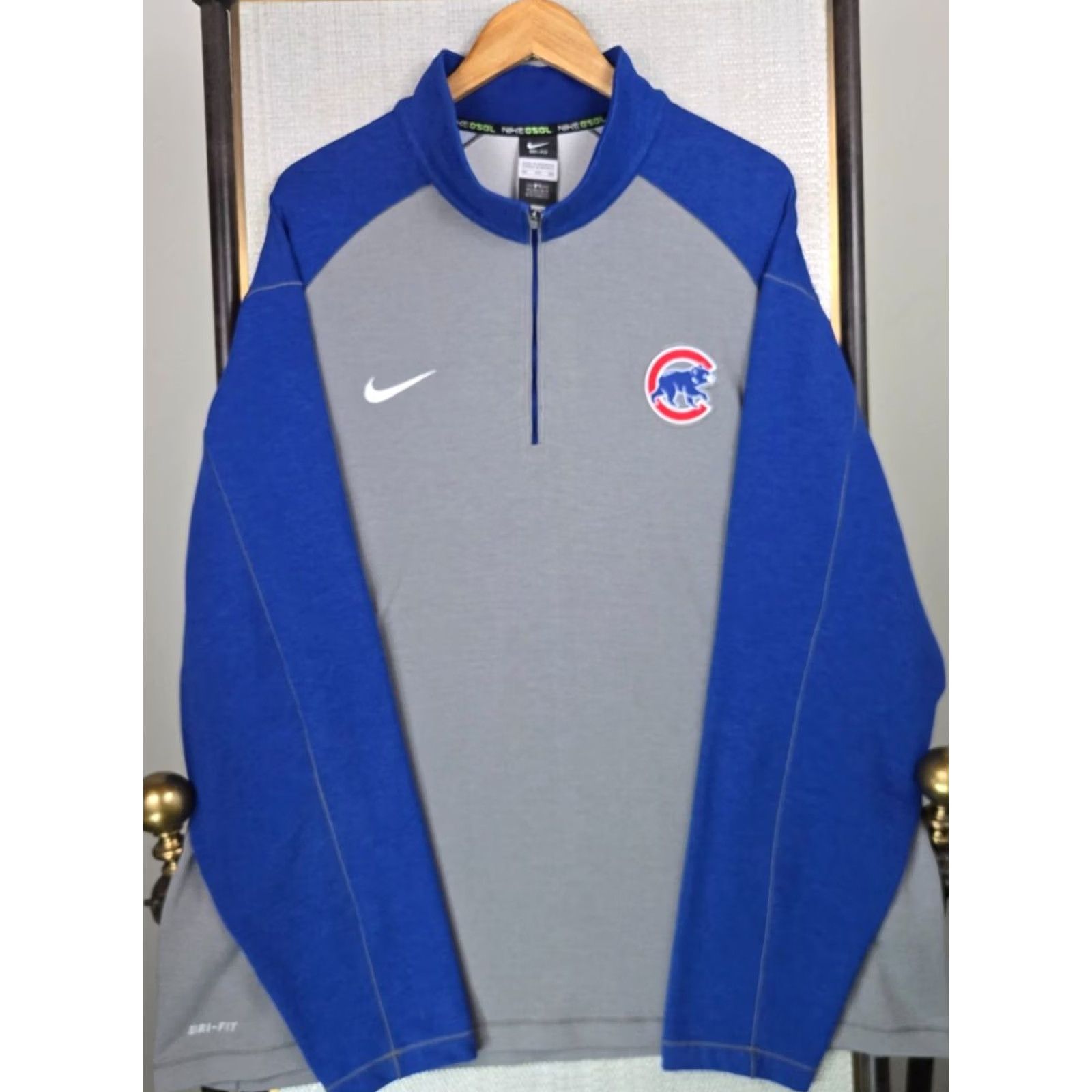 Nike Nike DRI-FIT Chicago Cubs 1/4 Zip Pullover Long Sleeve Shirt Mens 3XL Gray Size US L / EU 52-54 / 3 - 5 Thumbnail