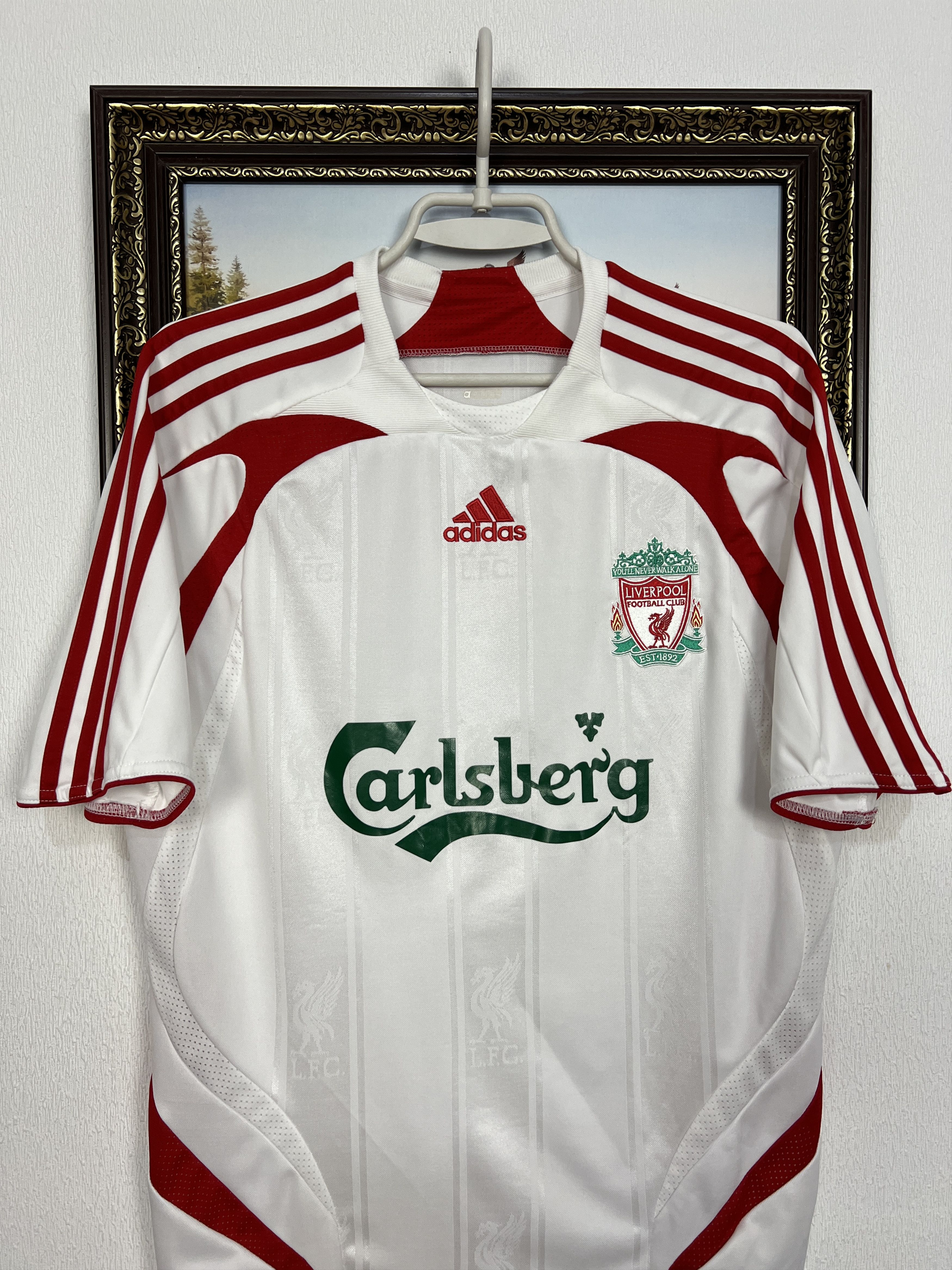 Adidas Liverpool Away football shirt 2007 Soccer Jersey Trikot Size US M / EU 48-50 / 2 - 2 Thumbnail