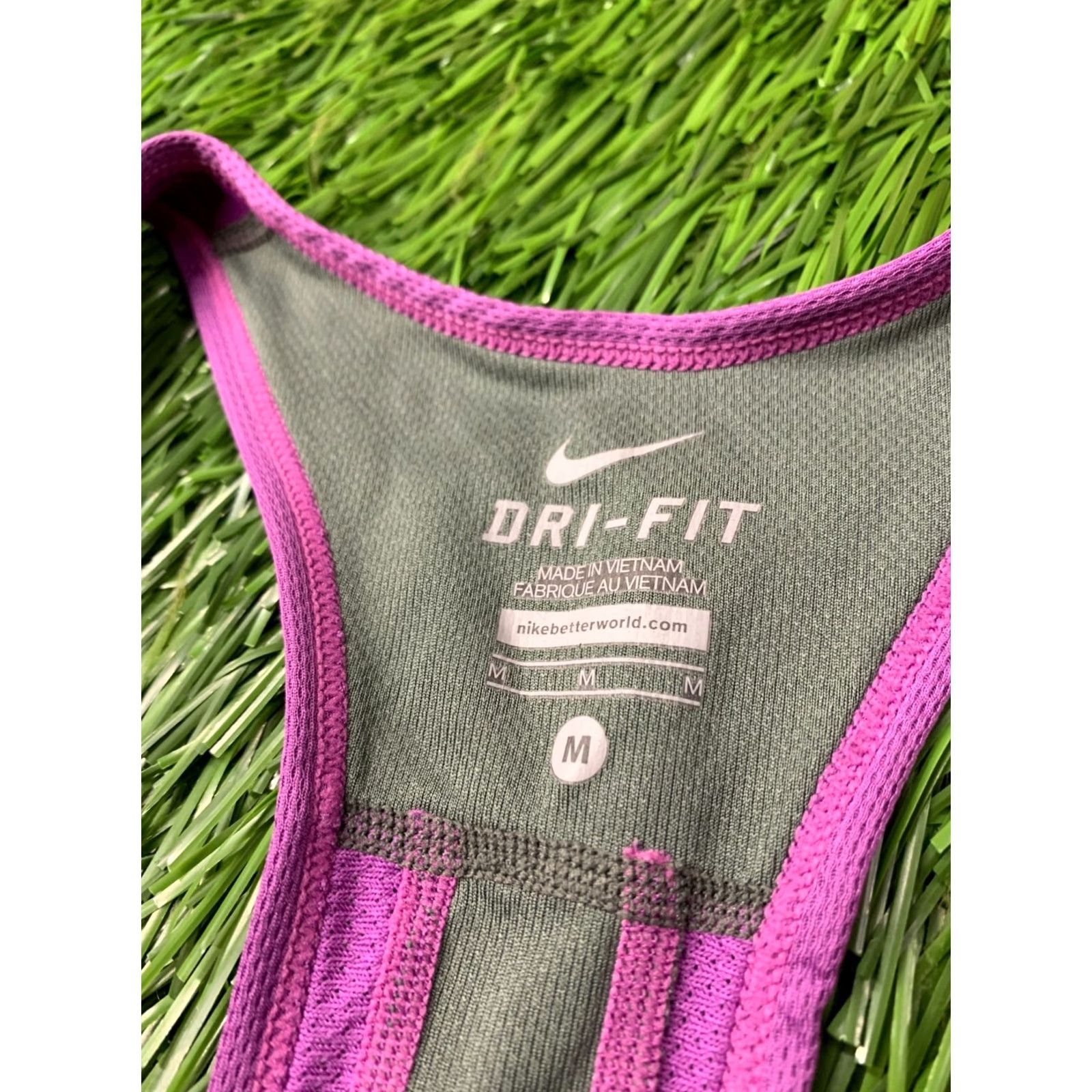Nike NIKE DRI-FIT ORIGINAL 2014 RUN RUNNING WOMEN VEST SLEEveless SHIRT JERSEY SIZE M violet gray Women T-Shirt Running 2014 Summer Size M / US 6-8 / IT 42-44 - 4 Thumbnail