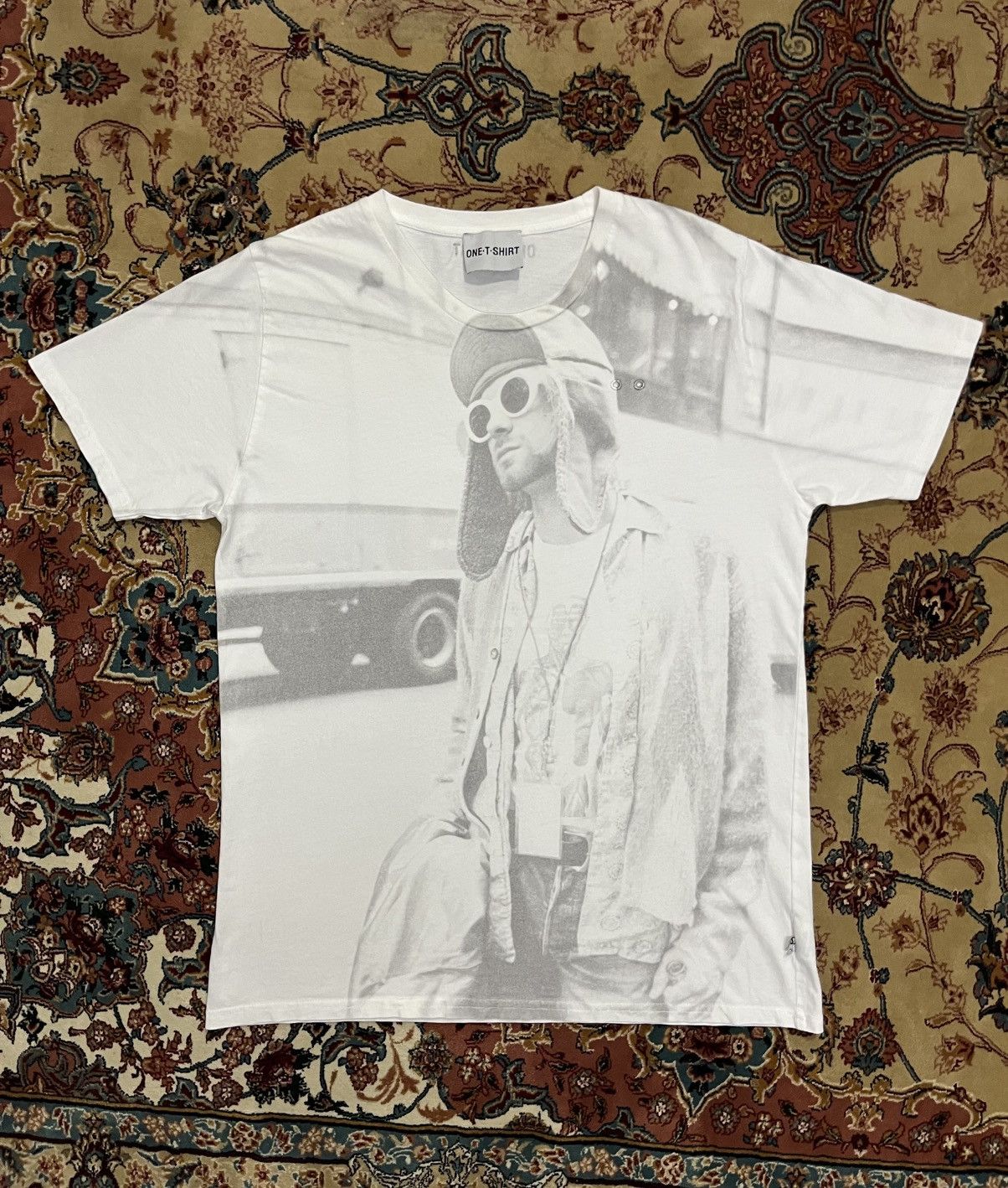 T-shirt Kurt Cobain Nirvana Grunge Usé Et Délavé - Effet Thrashed, Taille L - Occasion Très Bon état