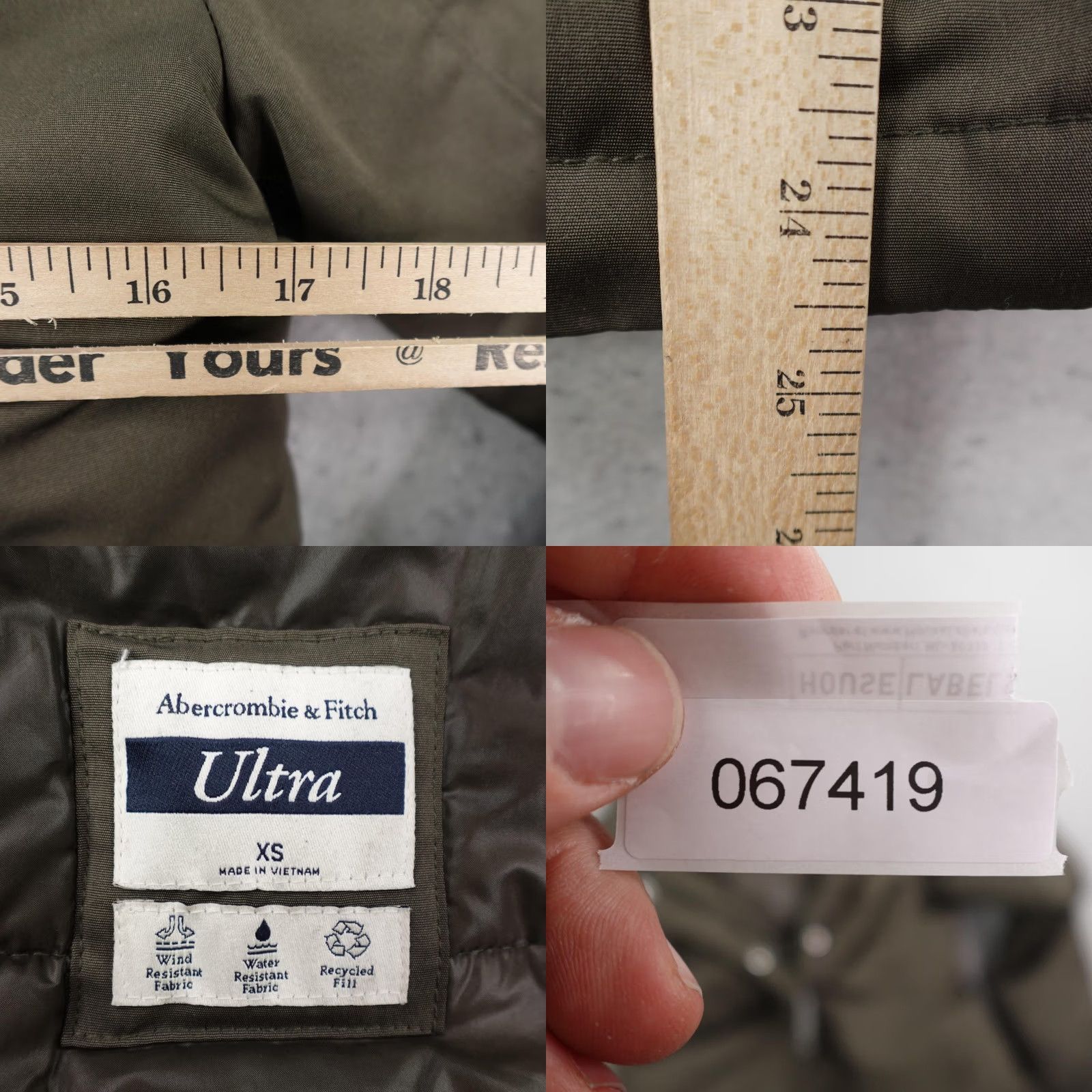 Abercrombie & Fitch Abercrombie & Fitch Jacket Womens XS Green Ultra Fleece Lined Hood Coat Y2K Size XS / US 0-2 / IT 36-38 - 8 Thumbnail