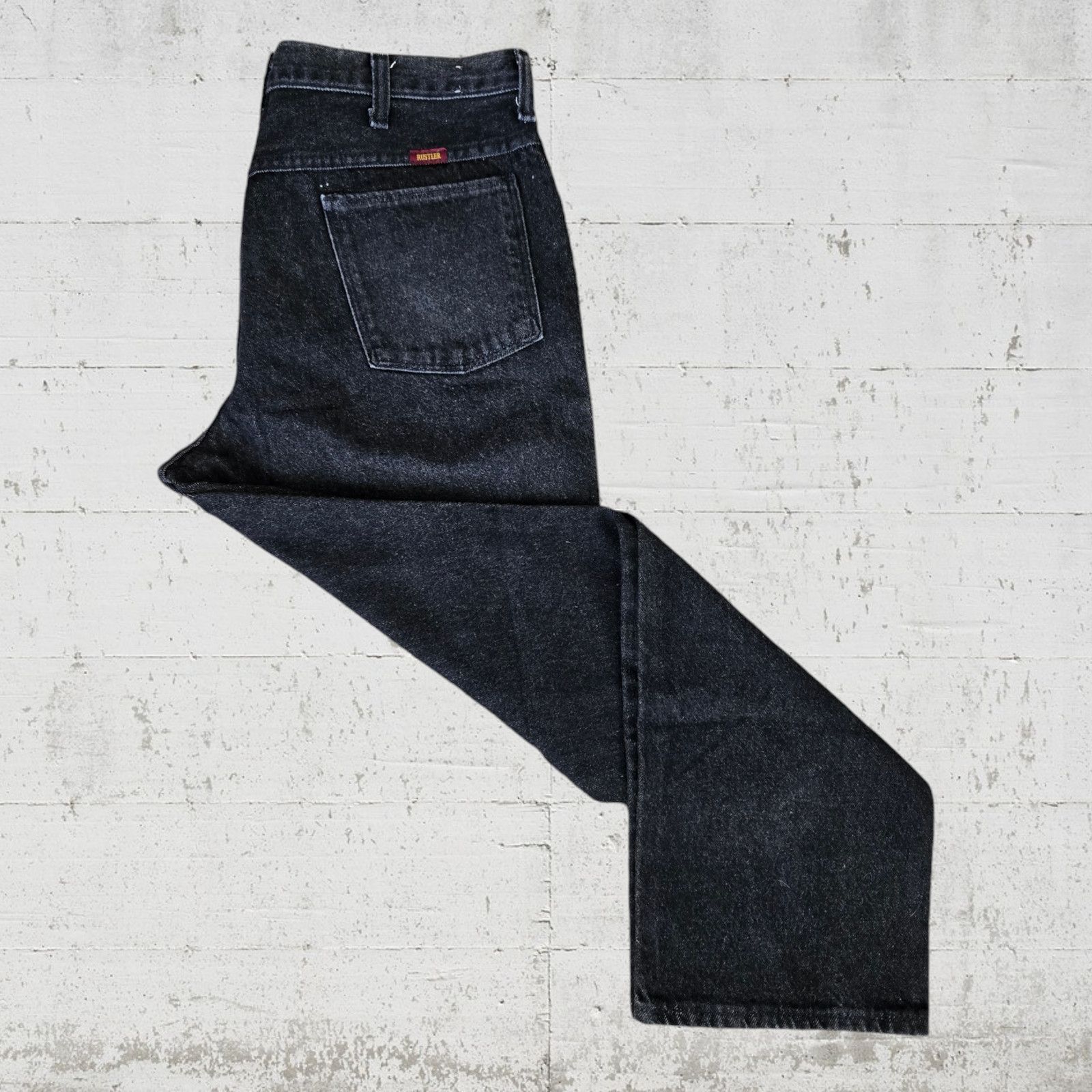 Rustler 2000s Black High Rise Straight Jeans Size 34 x 30 Size US 34 / EU 50 - 7 Thumbnail