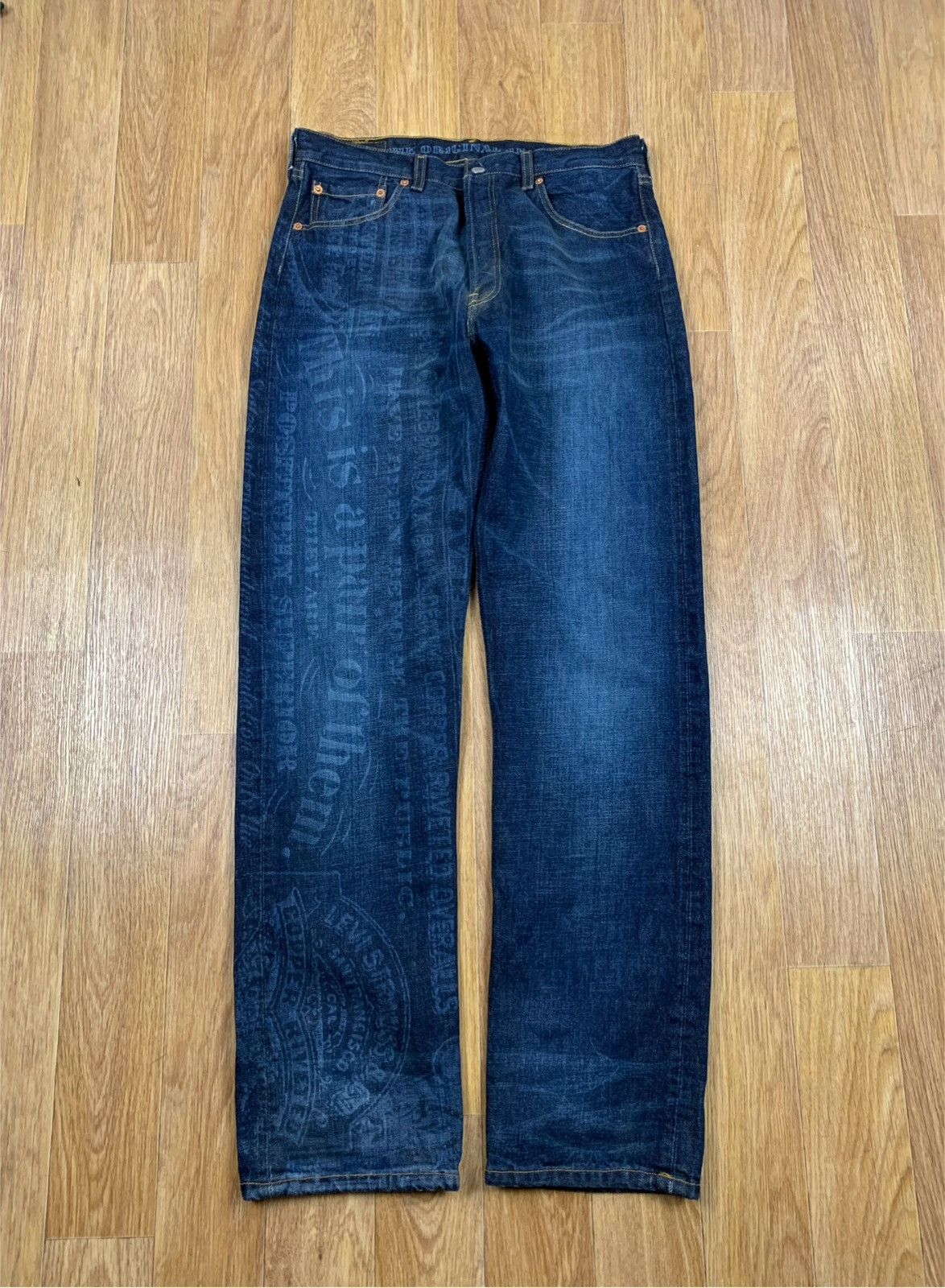 Levi's × Levi's Made & Crafted × Vintage Levi’s Levi Strauss 501 Full Printed Vintage Jeans Size US 33 - 1 Thumbnail