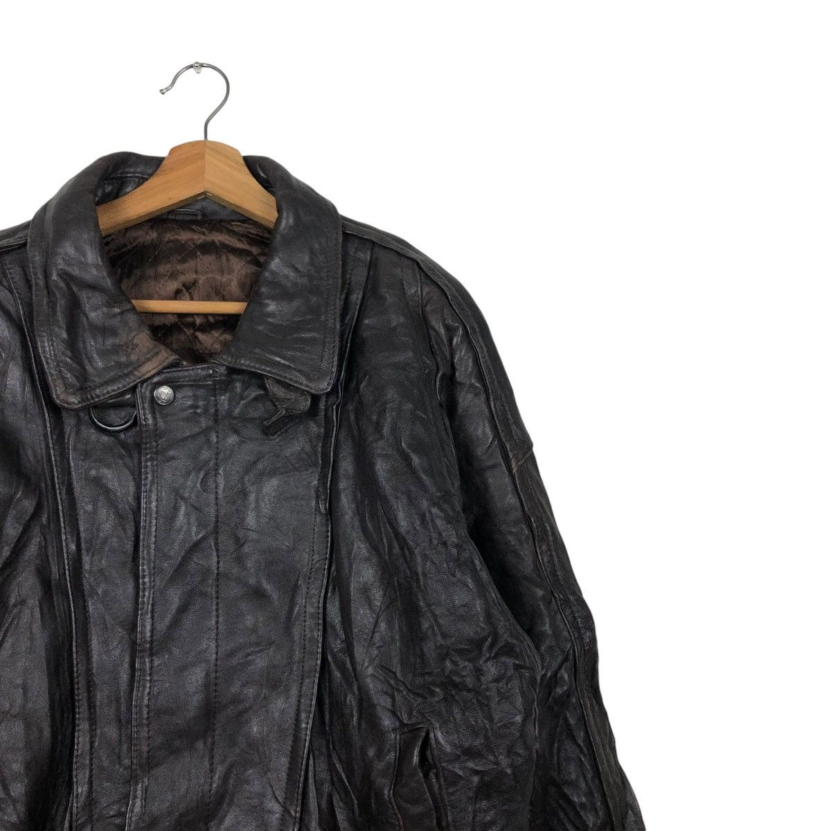 Japanese Brand 🔥VTG GENUINE LEATHER JACKET BIKER BONNEZ VOW ISSEY MIYAKE Size US L / EU 52-54 / 3 - 8 Thumbnail