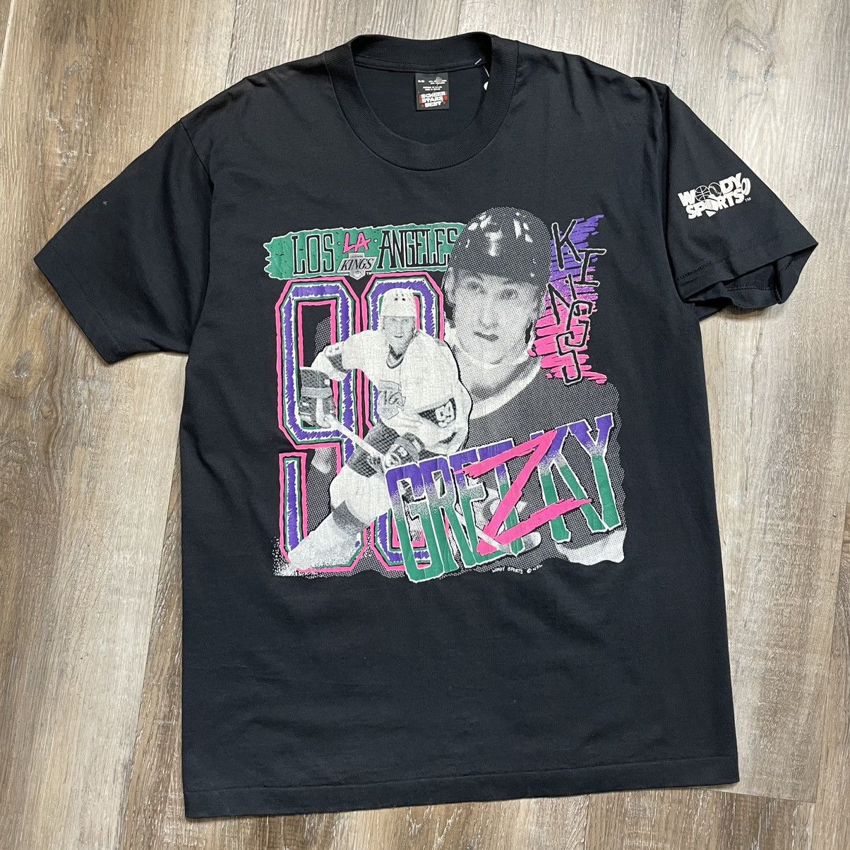 NHL 90s Wayne Gretzky LA Kings Vintage Tee Shirt Mens XL NHL Size US XL / EU 56 / 4 - 1 Thumbnail