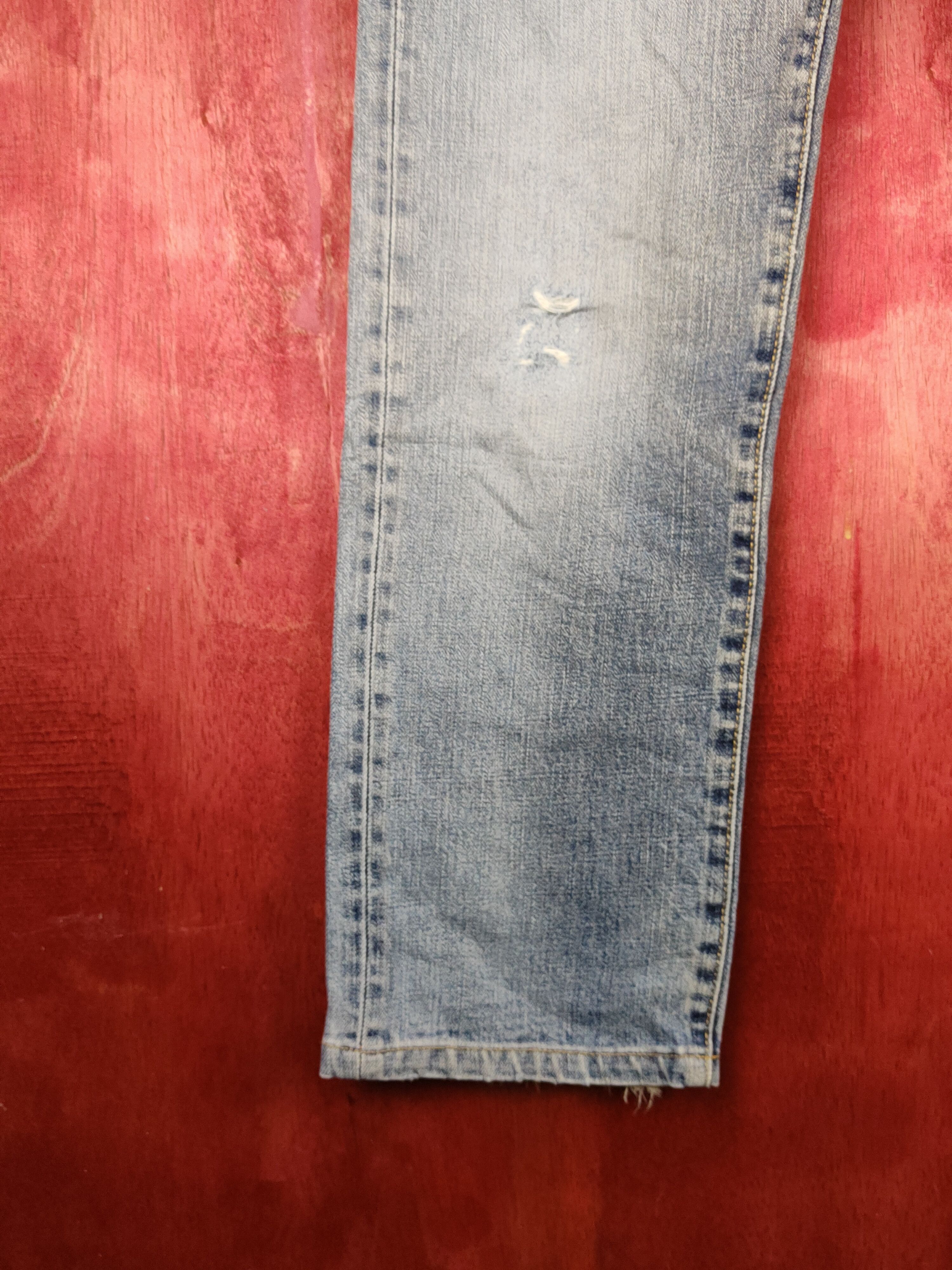 Japanese Brand Uniqlo vintage Blue Distressed jeans Denim pants #S1680 Size US 30 / EU 46 - 4 Thumbnail