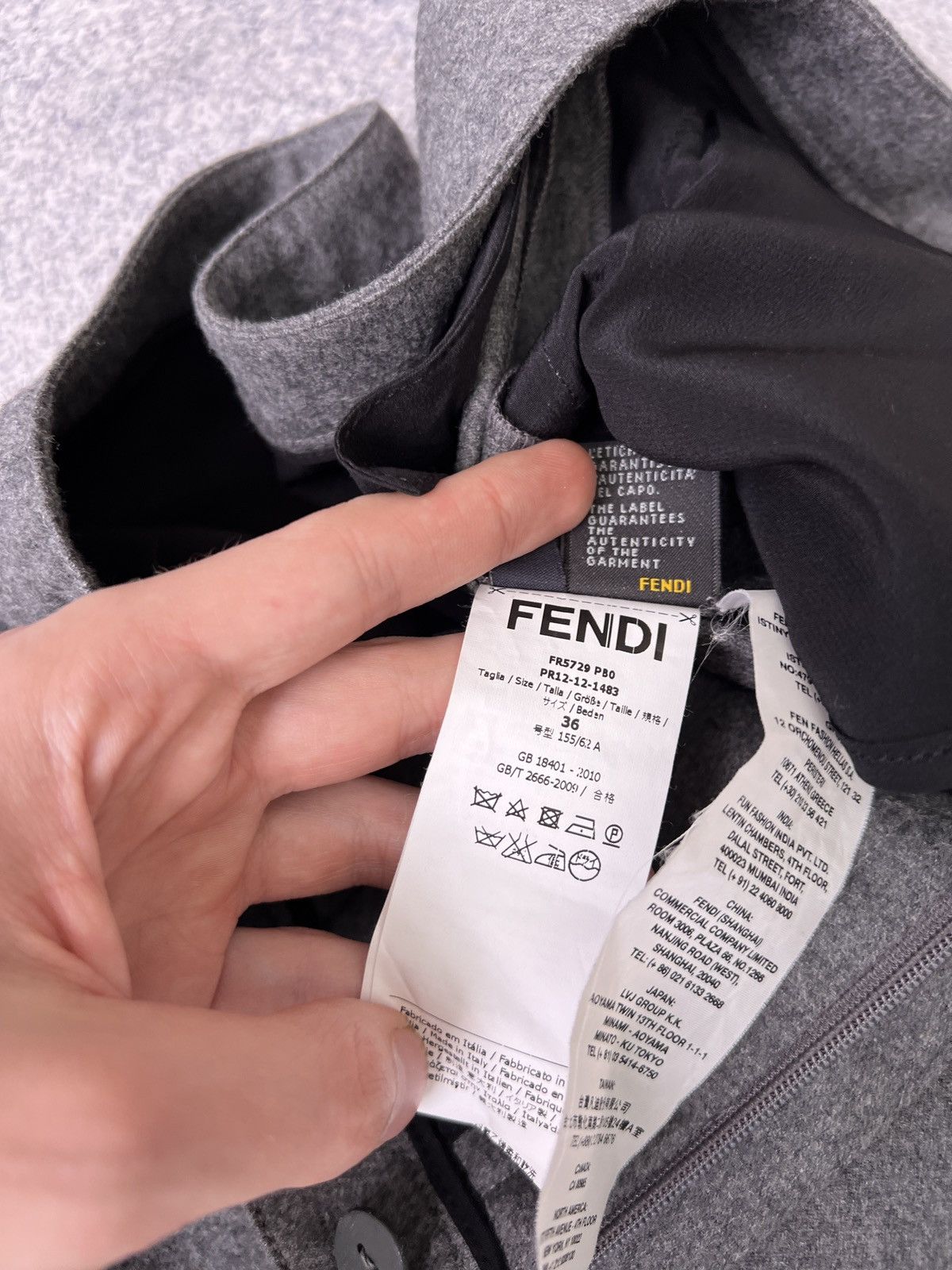 Fendi × Vintage Vintage Fendi Women’s Wool Luxury Pants Size 25" / US 0 / IT 36 - 7 Thumbnail