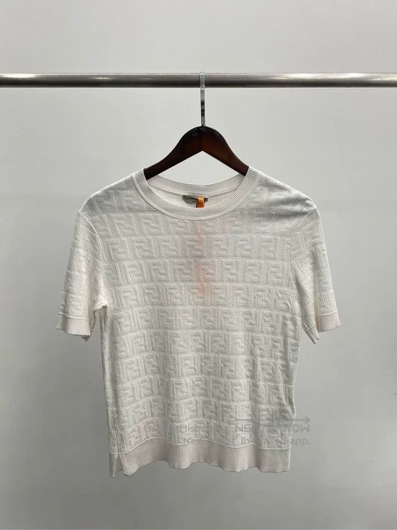 Fendi Fendi White dark pattern full print logo Size XS / US 0-2 / IT 36-38 - 1 Thumbnail