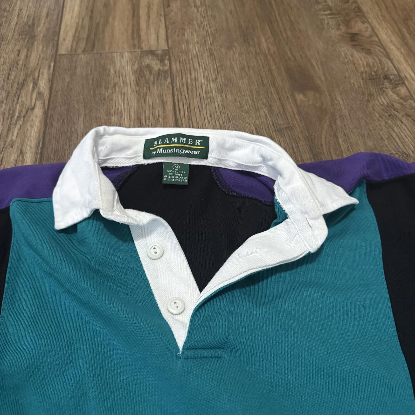 Other Vintage 90s Striped Polo Slammer by Munsingwear Long Sleeve Size US M / EU 48-50 / 2 - 3 Thumbnail